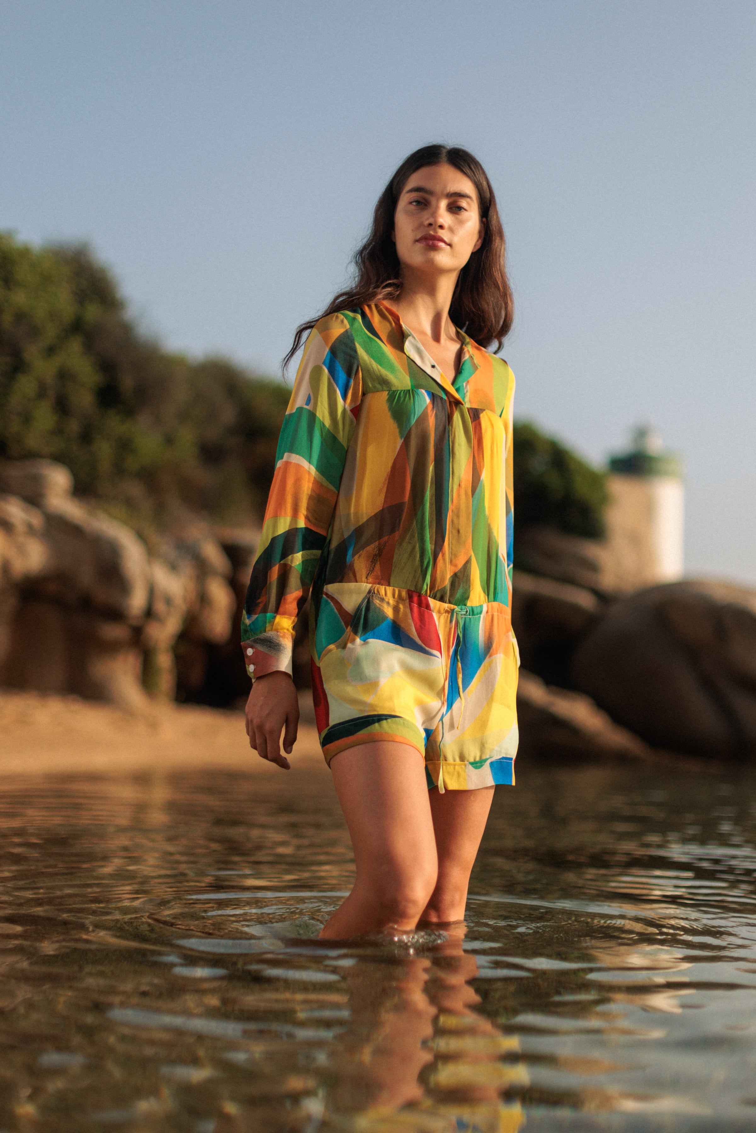 Short Jumpsuit - Stella Print