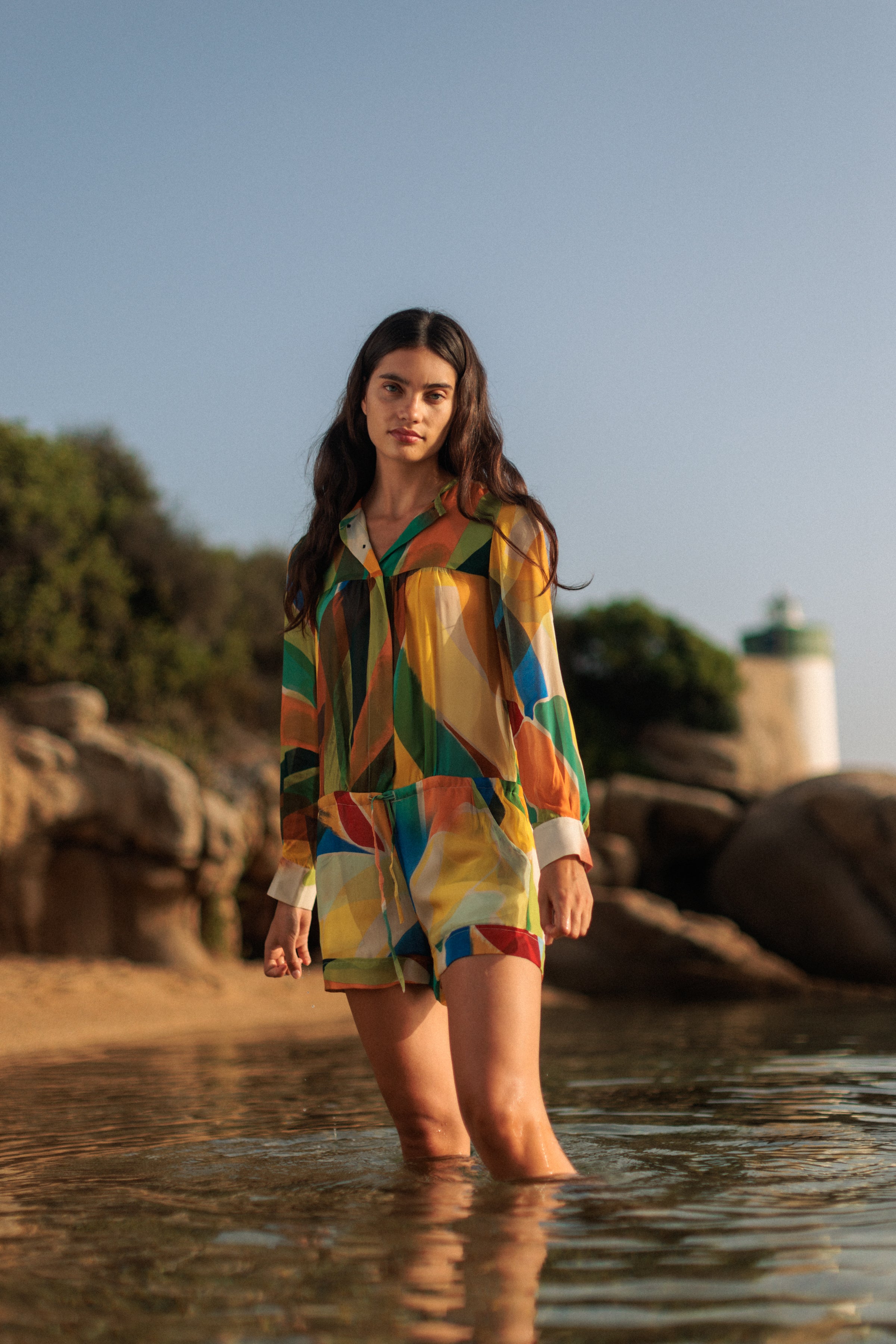 Short Jumpsuit - Stella Print