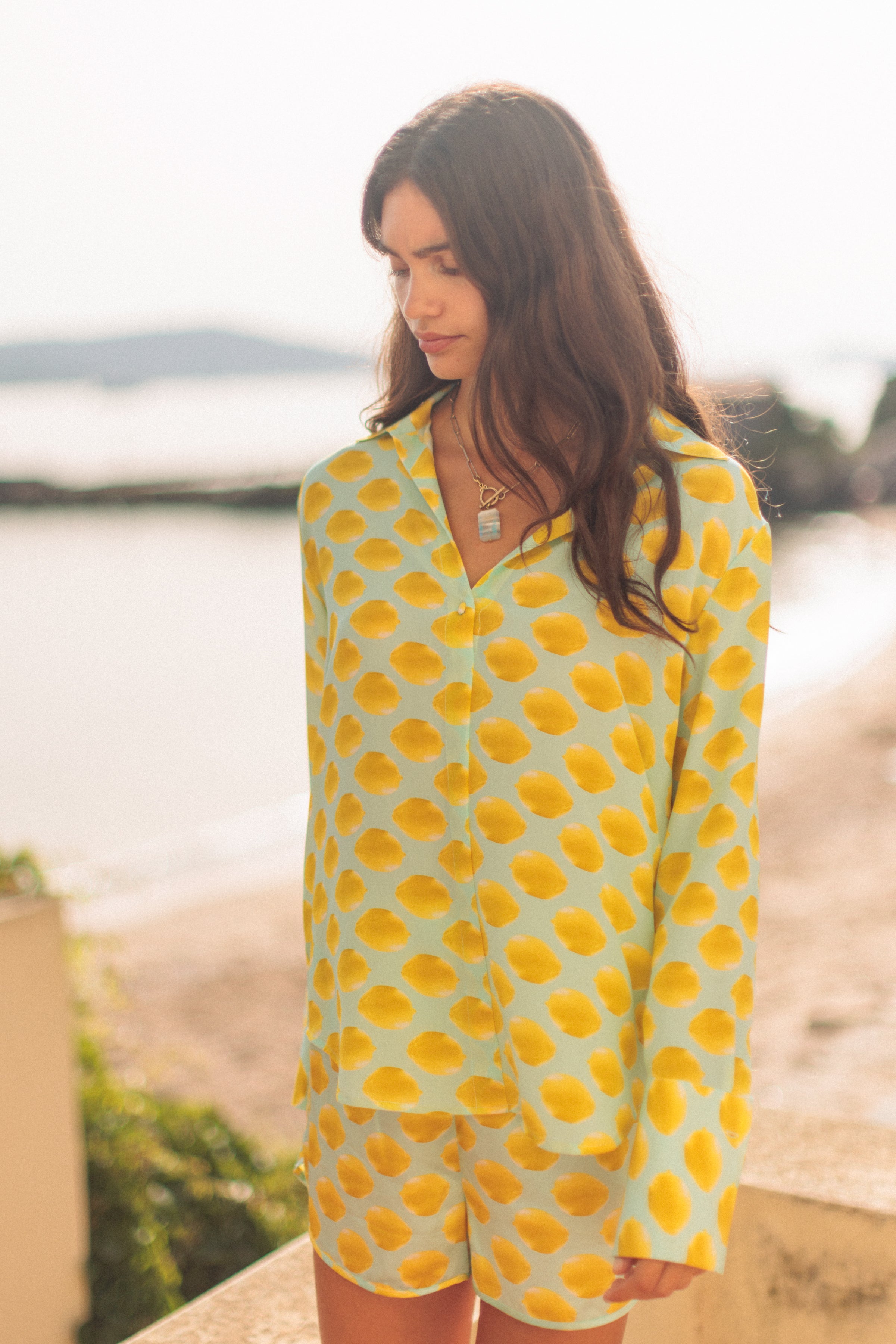 Silk Short - Limon Blue