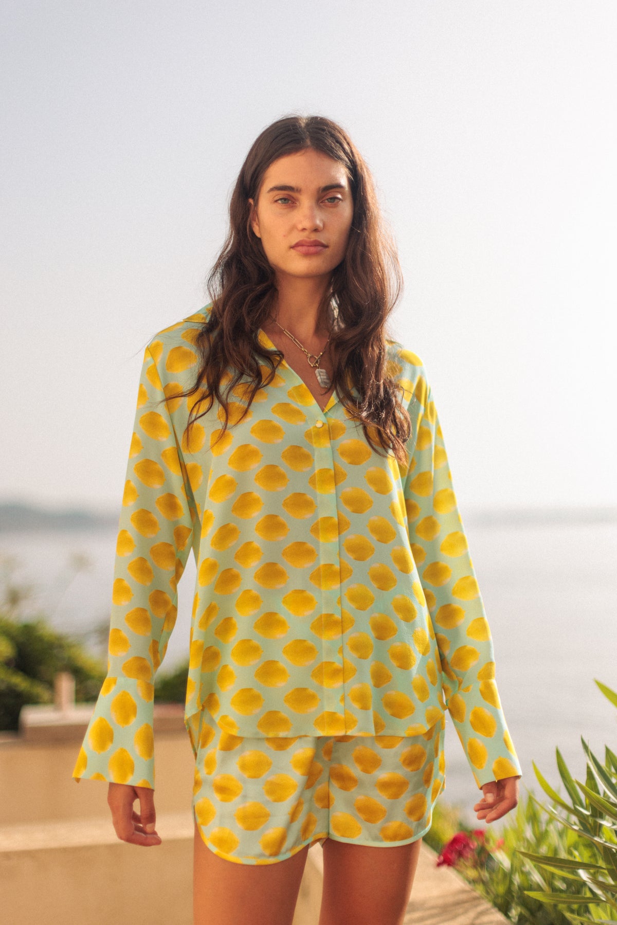 Silk Short - Limon Blue