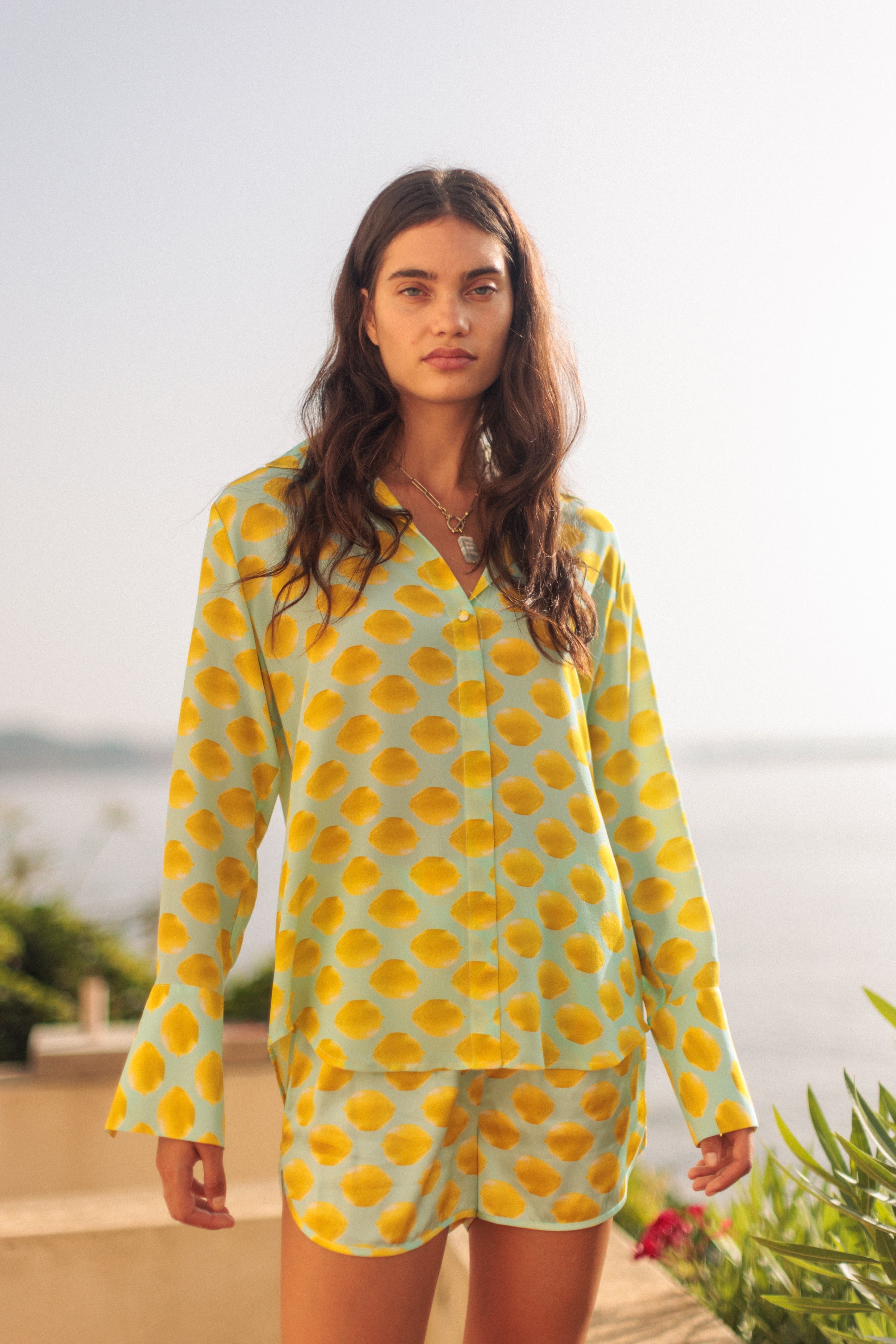 Silk Short - Limon Blue