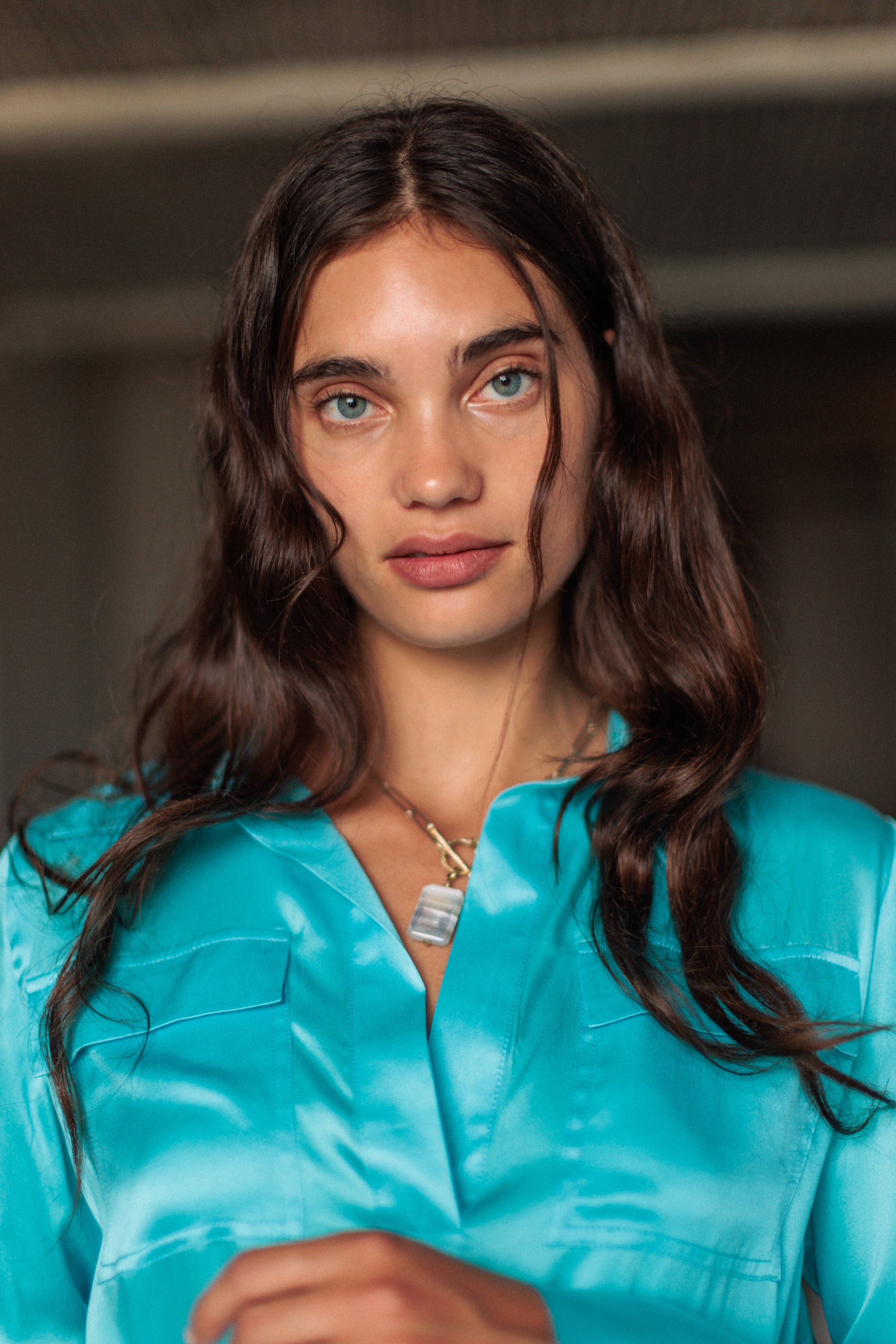 Kaia Blouse - Fiji Blue