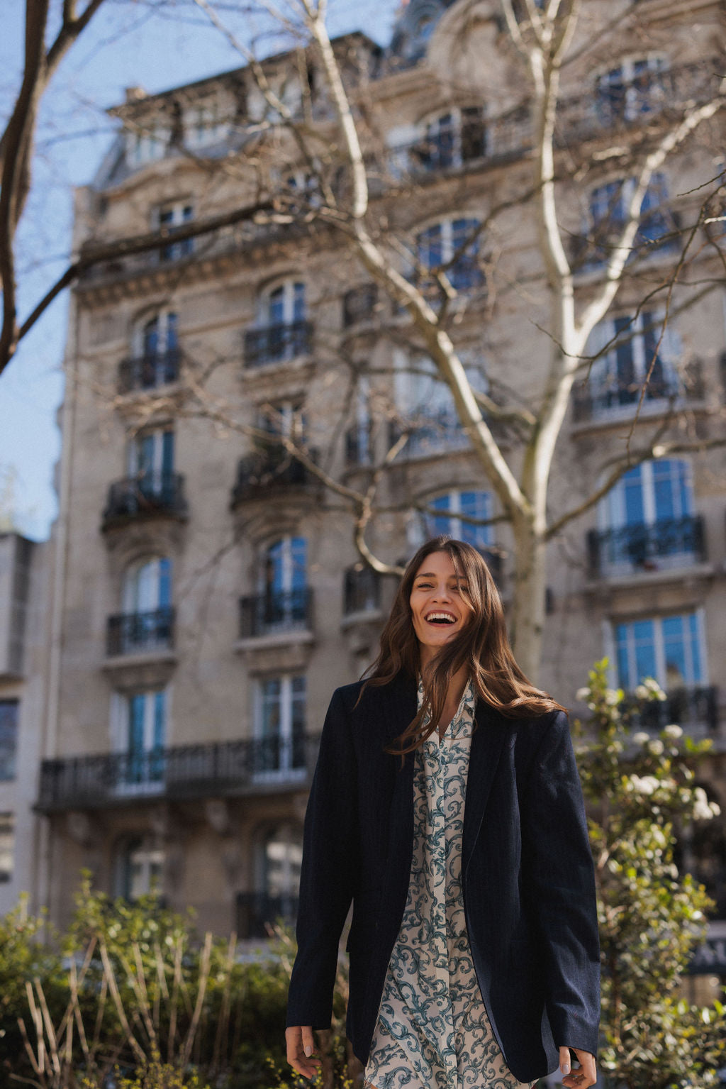 Sophie Button Down Dress - Azulejo