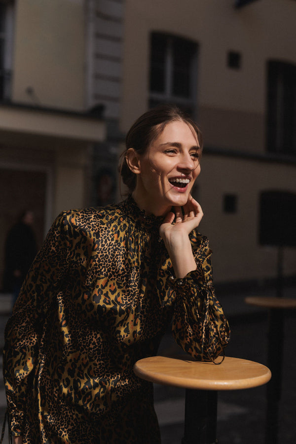 Keira Blouse - Mixed Leopard
