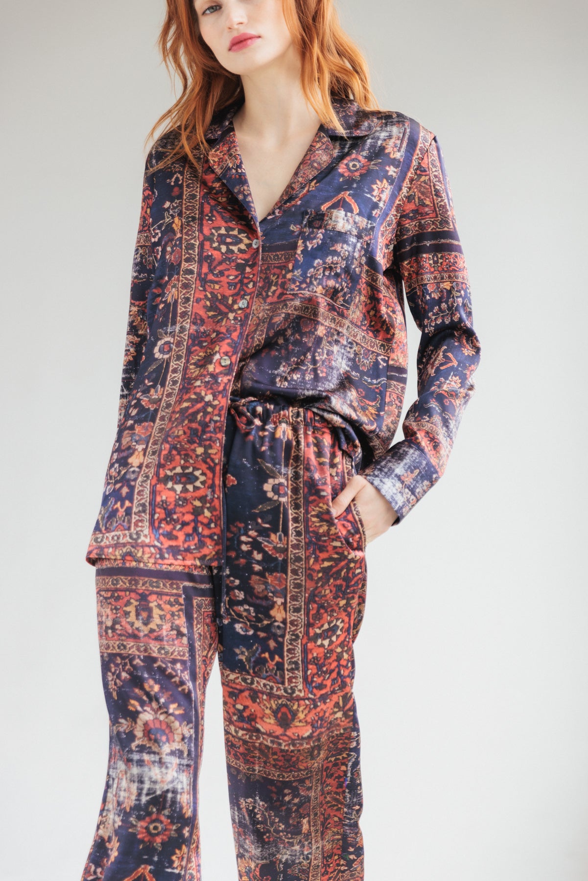 Parisa Silk Pant - Tapestry