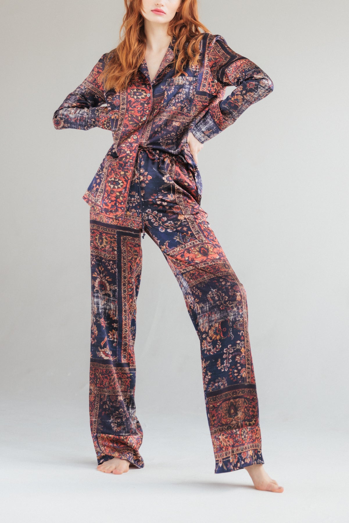 Parisa Silk Pant - Tapestry