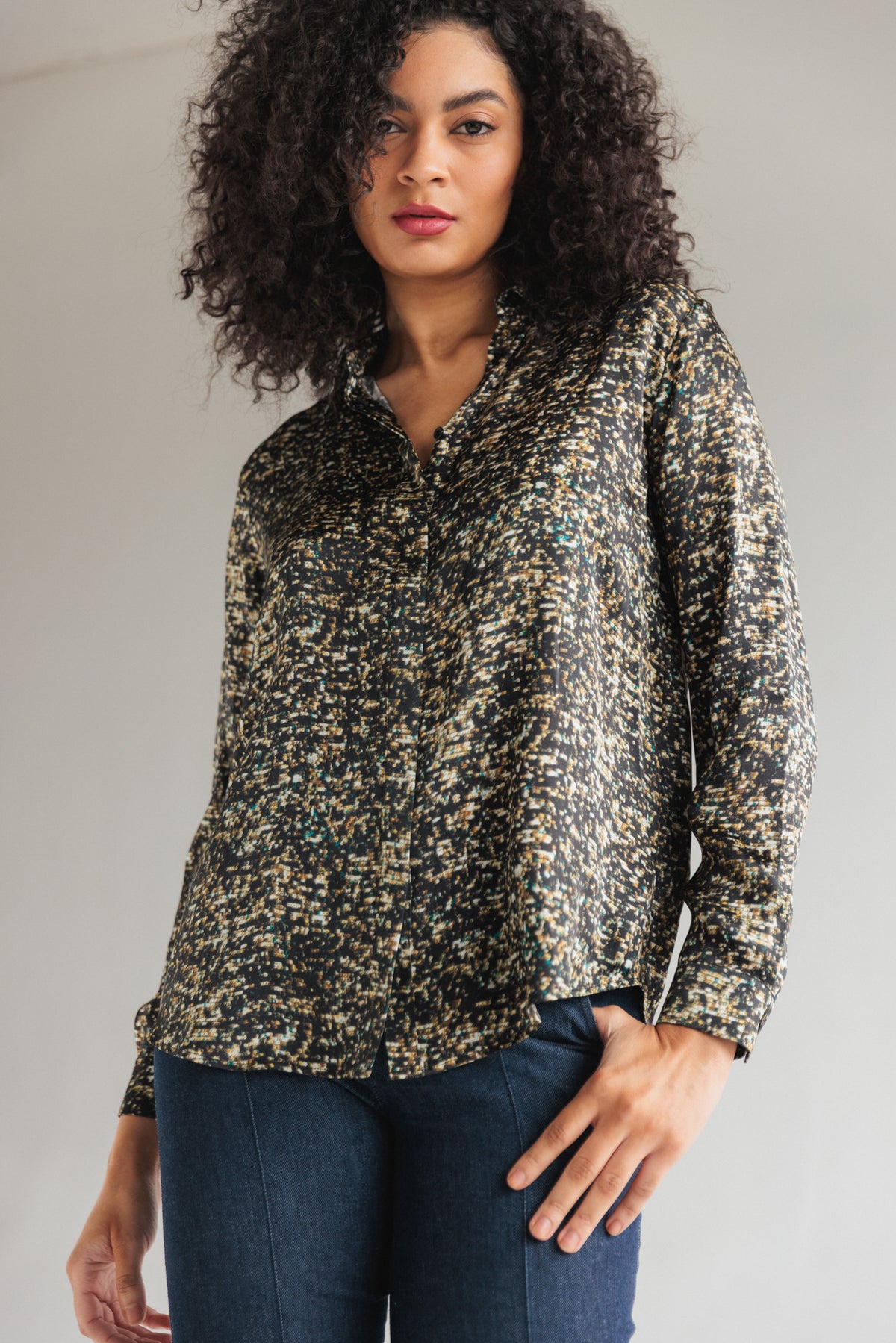 Sophie Blouse - Gold Sequin