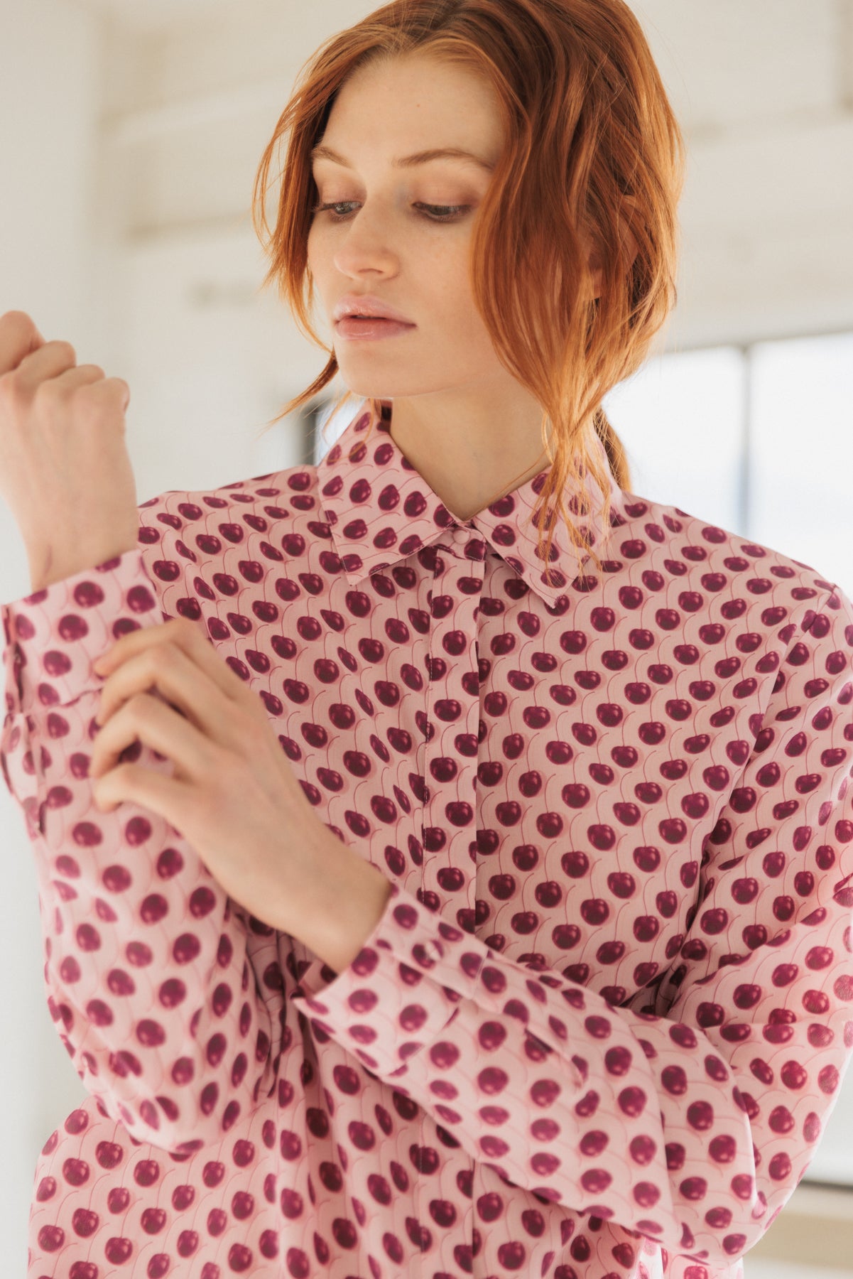 Sophie Blouse - Cherry Print