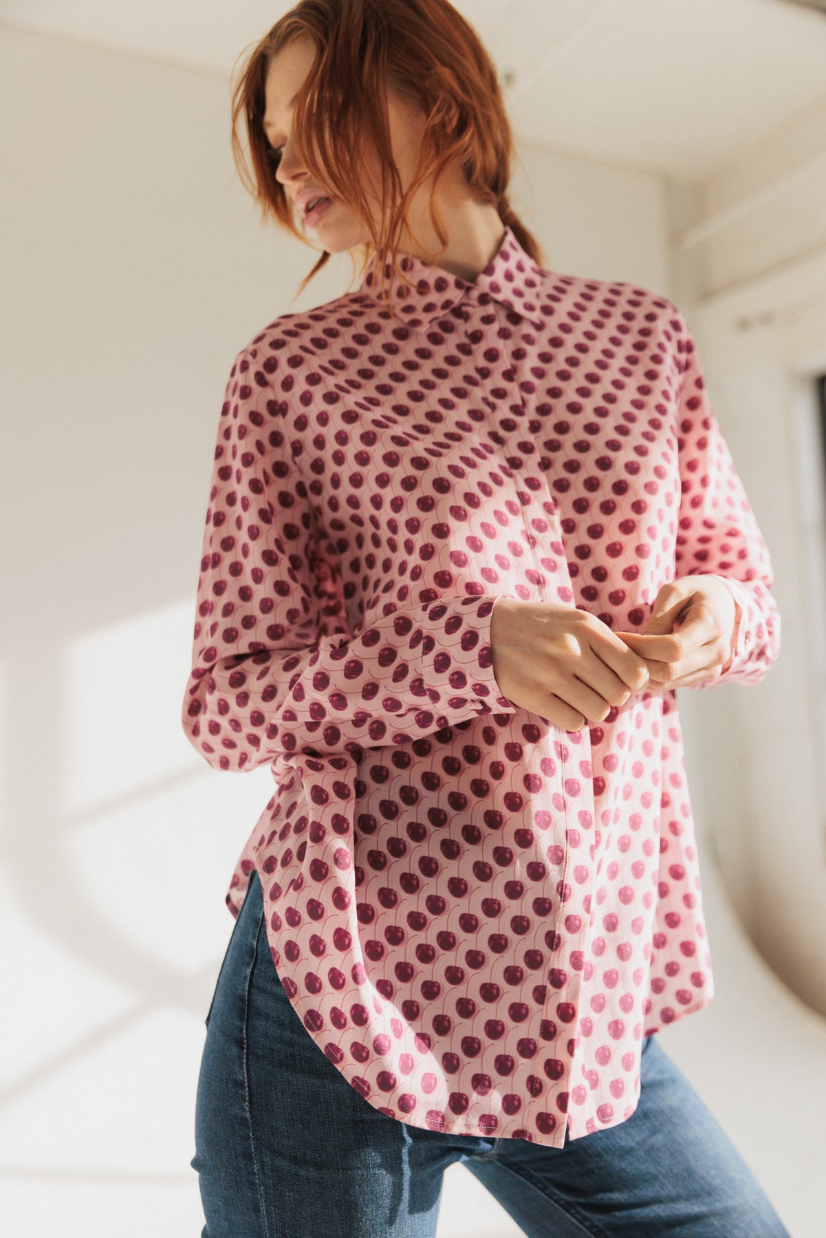 Sophie Blouse - Cherry Print