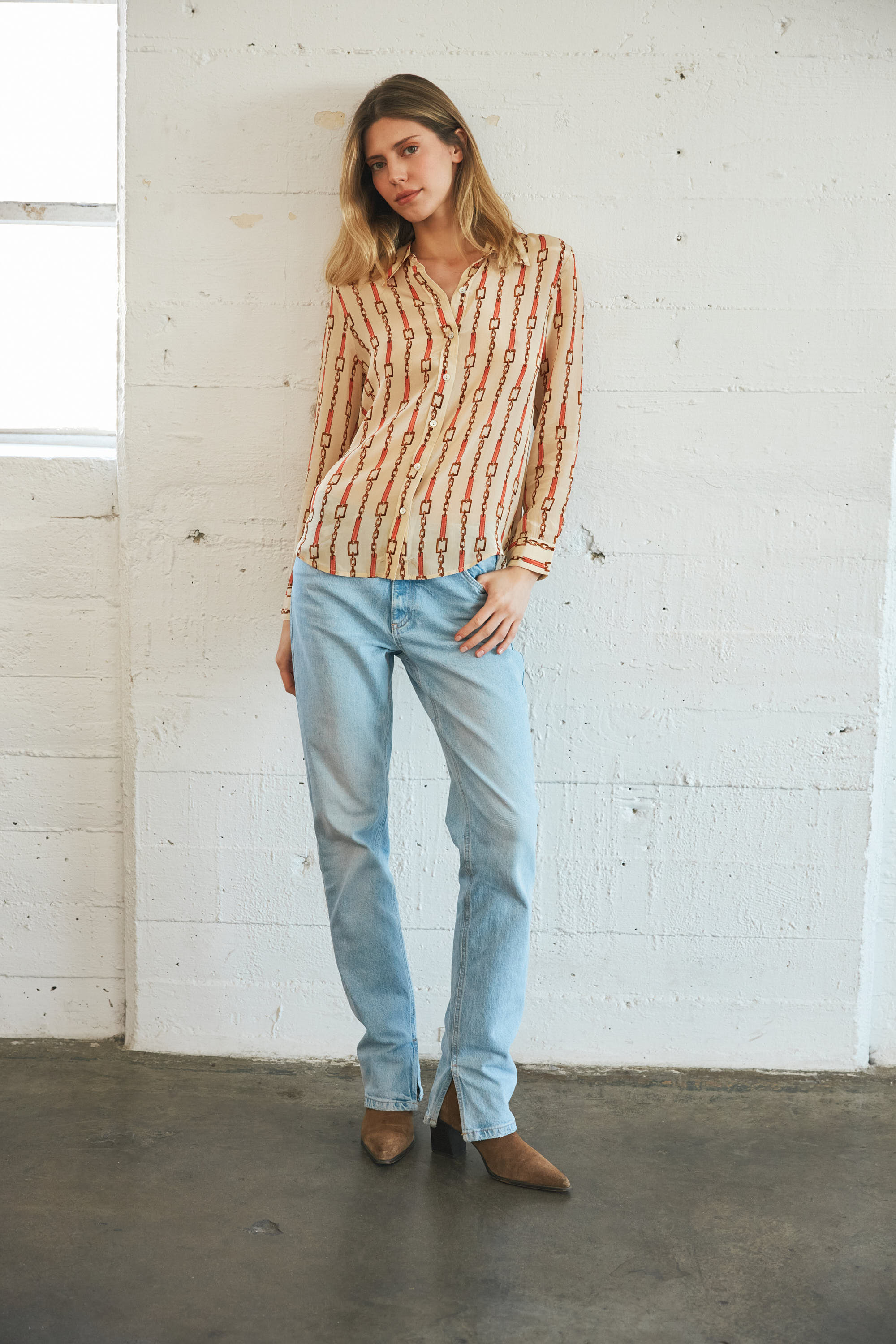 Sage Blouse - Coral Chain