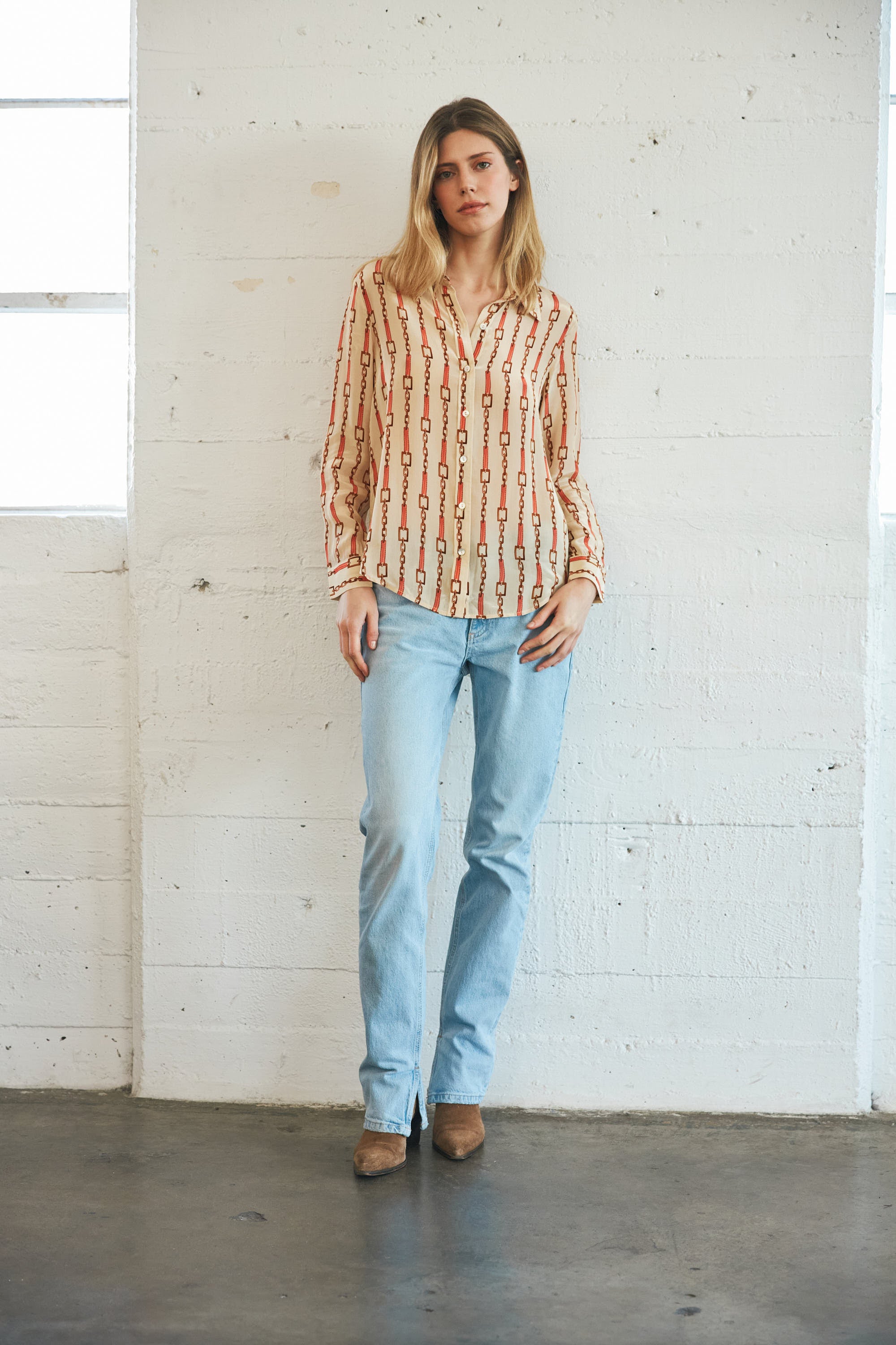 Sage Blouse - Coral Chain