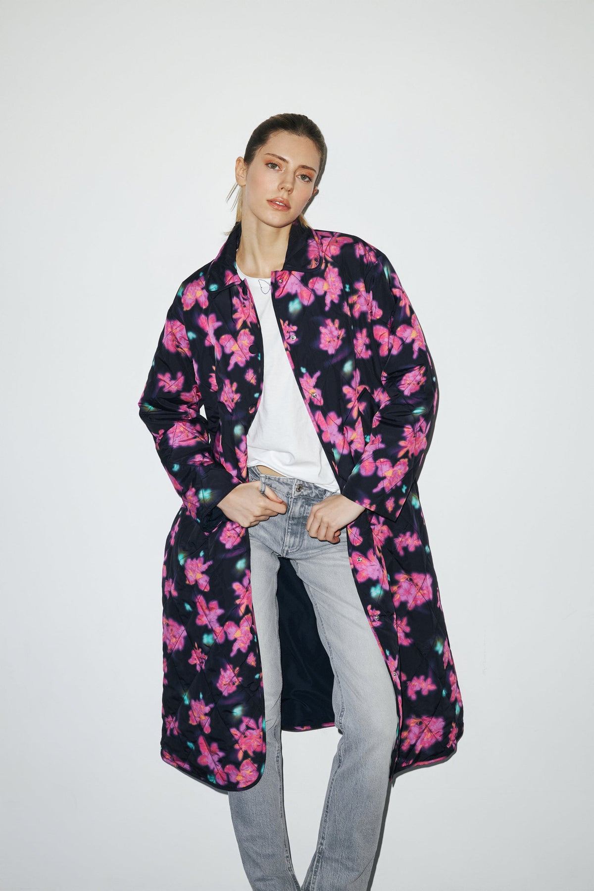 Rachel Neon Rachel Coat - Neon Flower