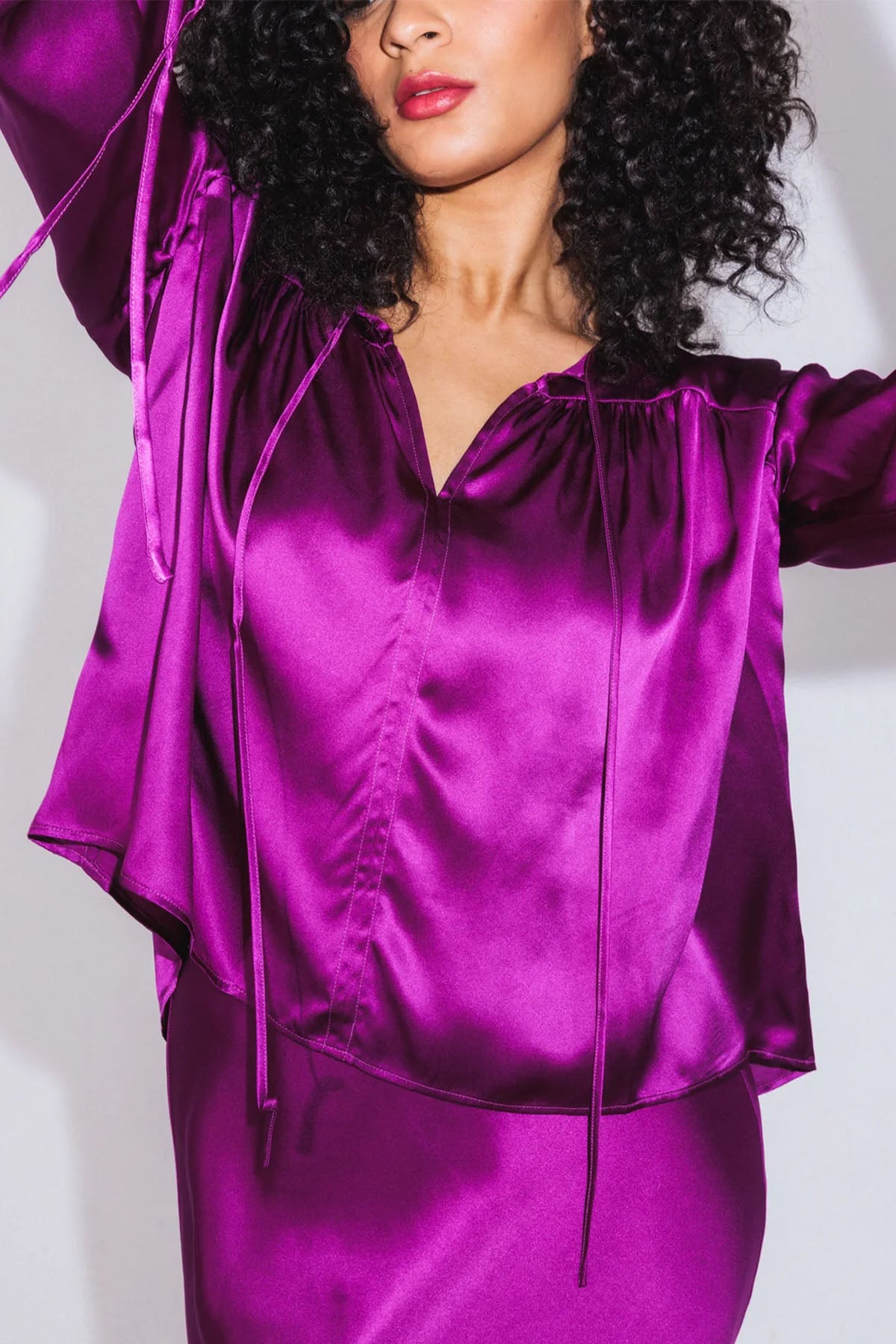 Frances Blouse - Electric Orchid