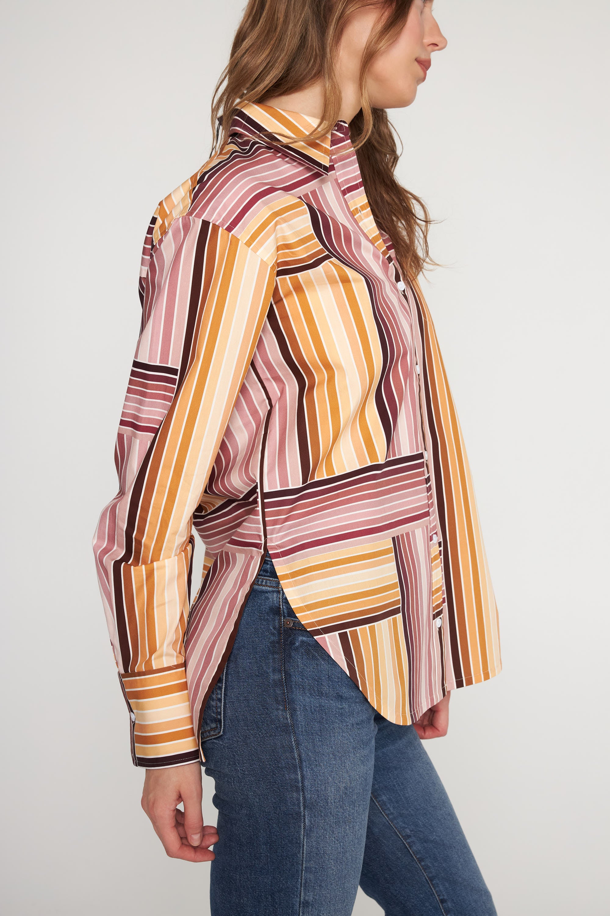 Eli Boyfriend Blouse - Bardot Stripe