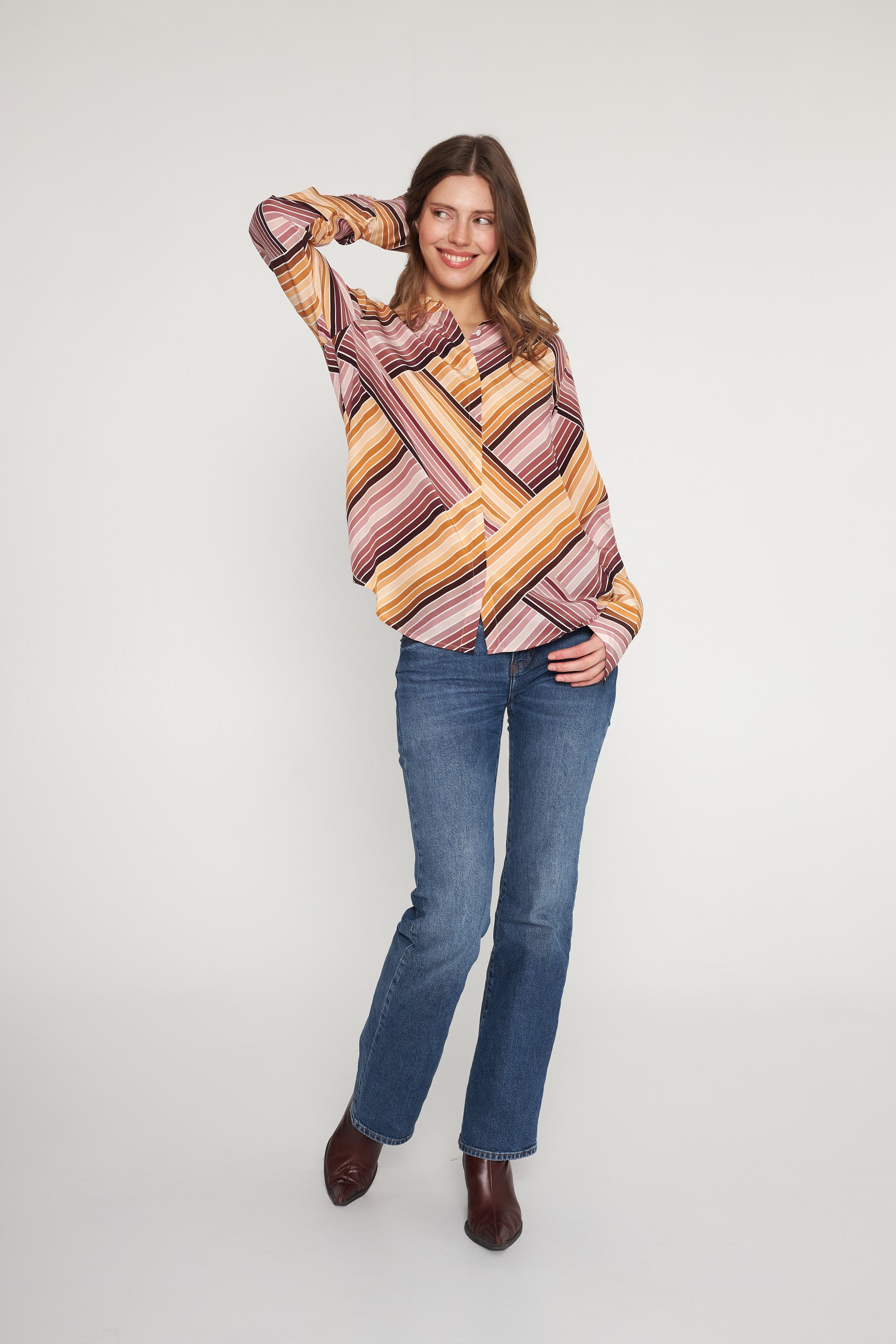 Sophie Blouse - Bardot Stripe