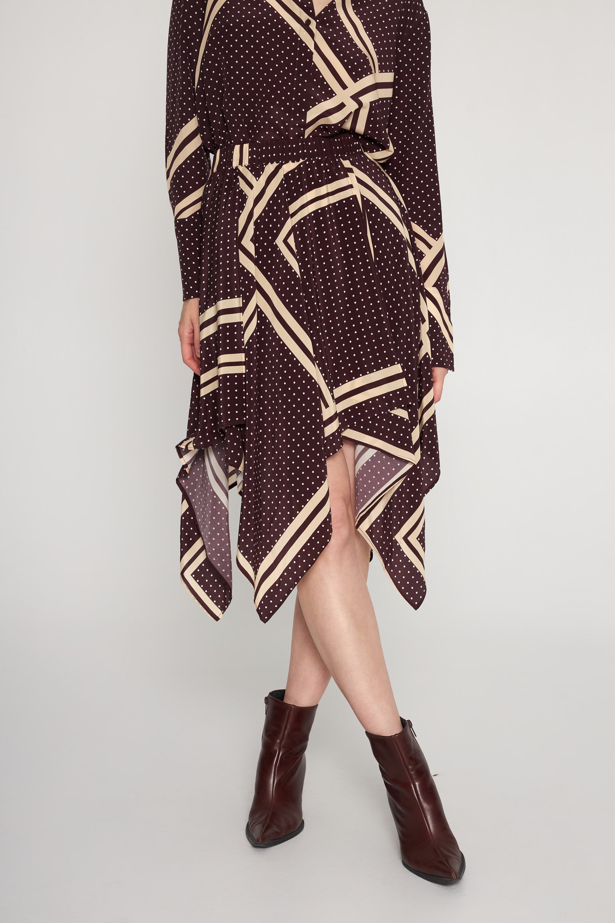 Bias Cut Skirt - Bardot Polka