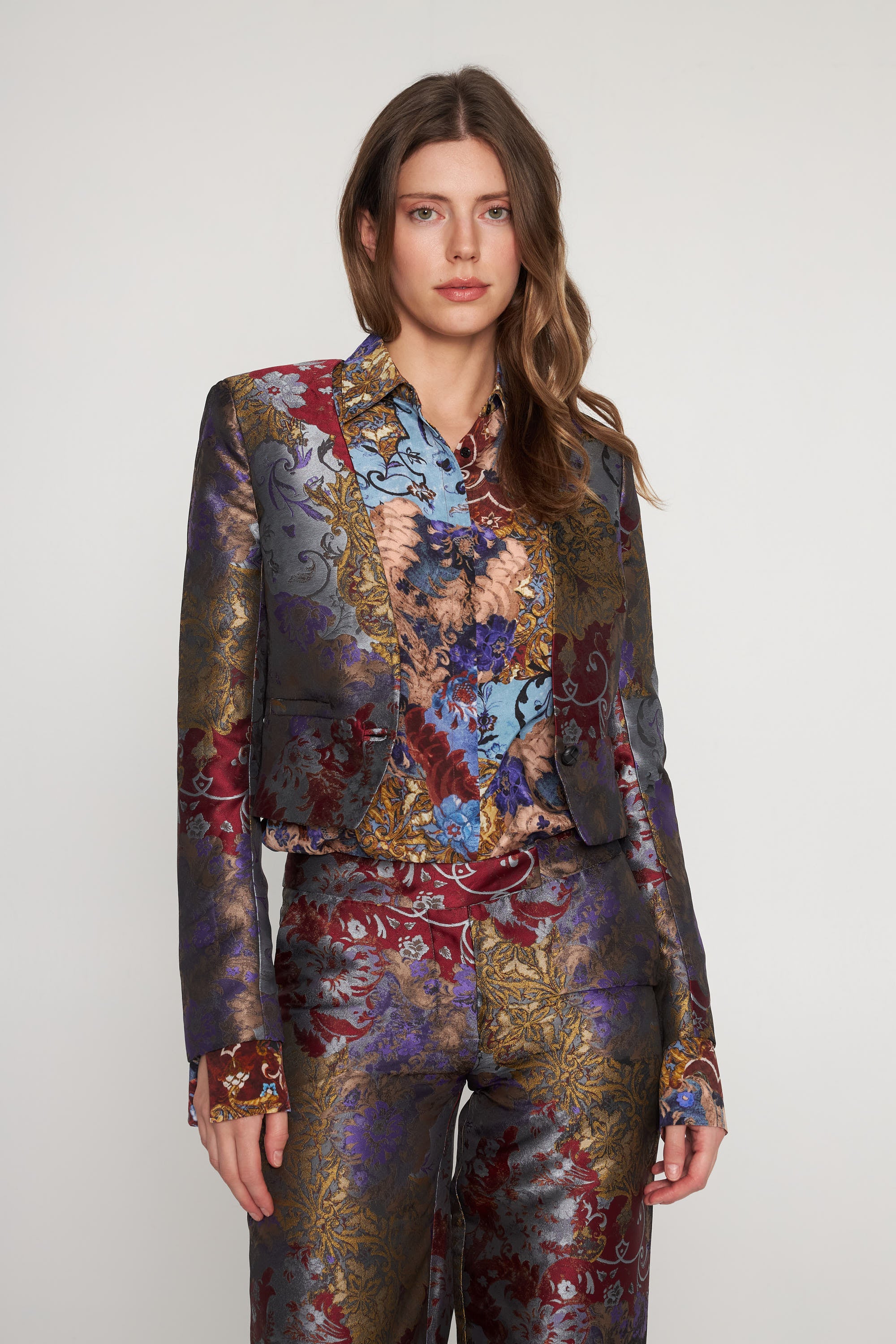 Izzy Cropped Jacket - Paisley Patchwork