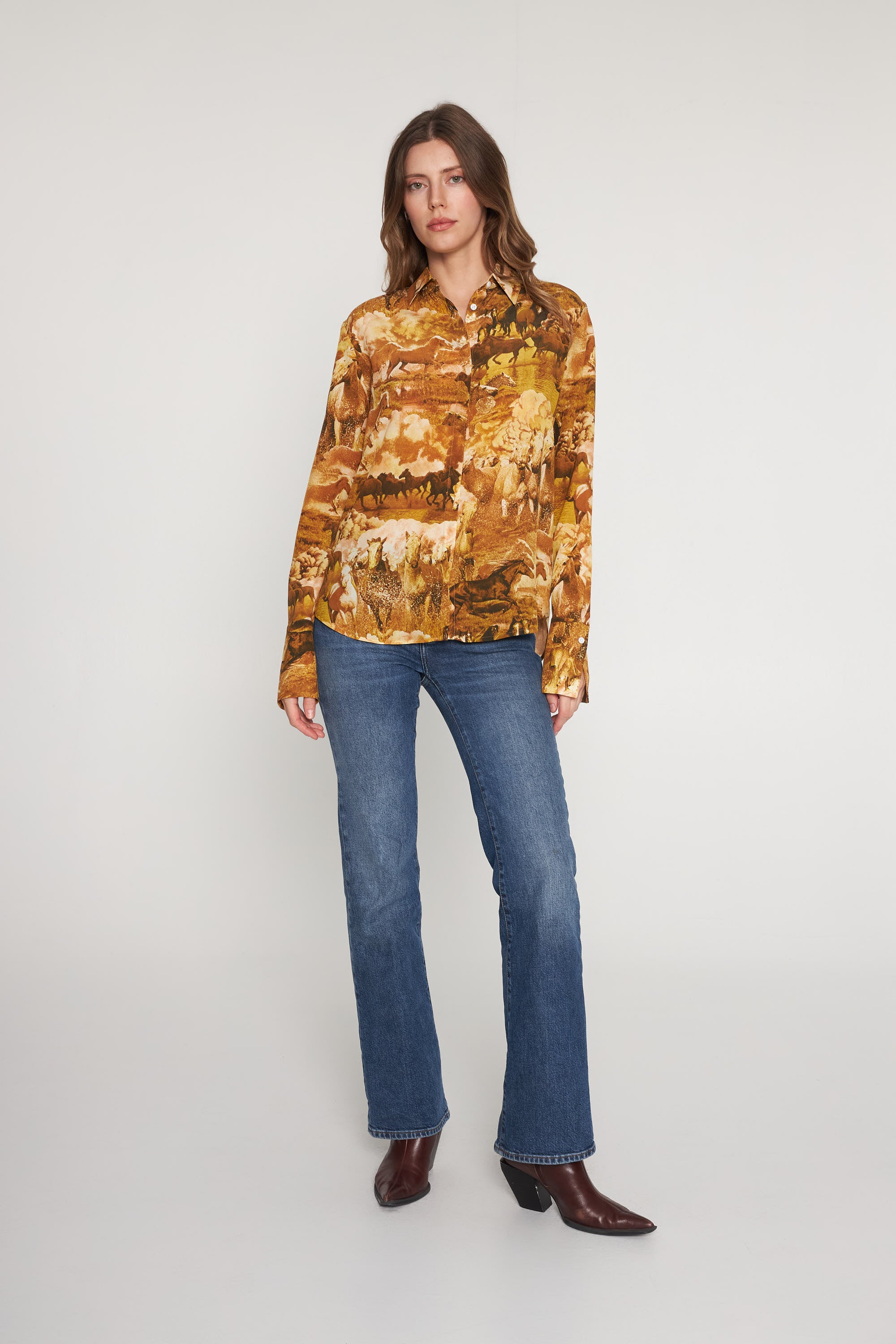 Sophie Blouse - Western Horses