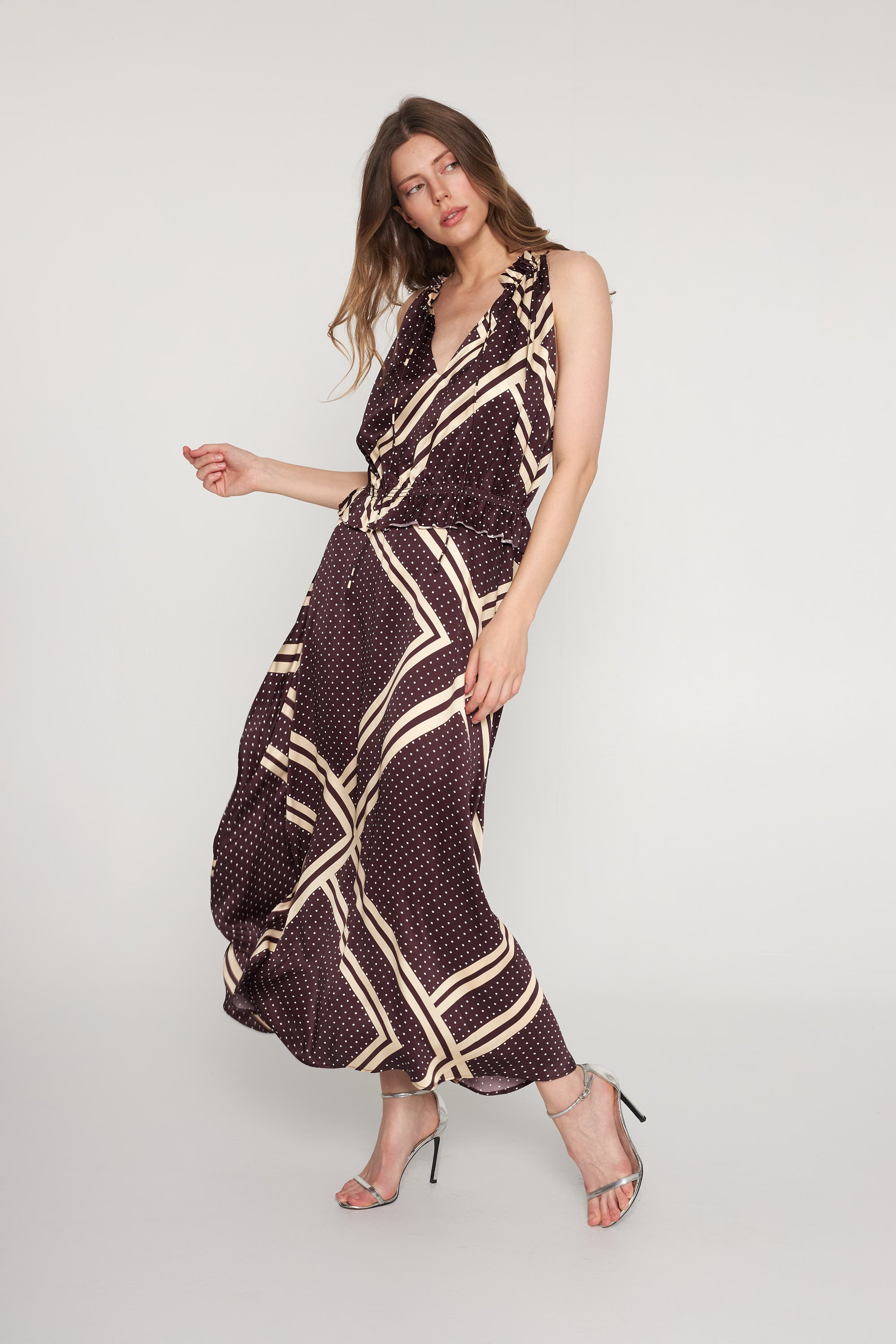 Sofia Dress - Bardot Polka