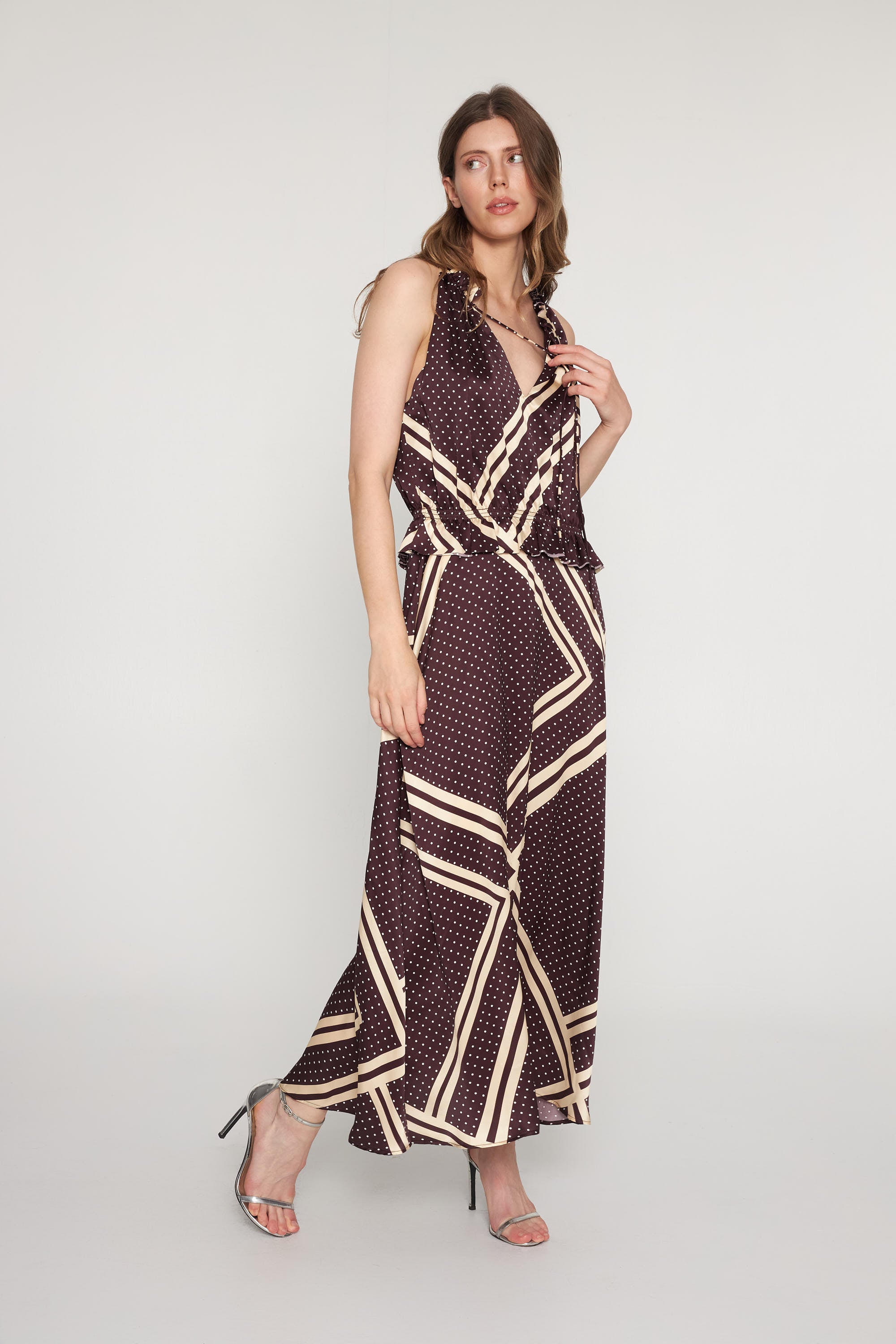 Sofia Dress - Bardot Polka