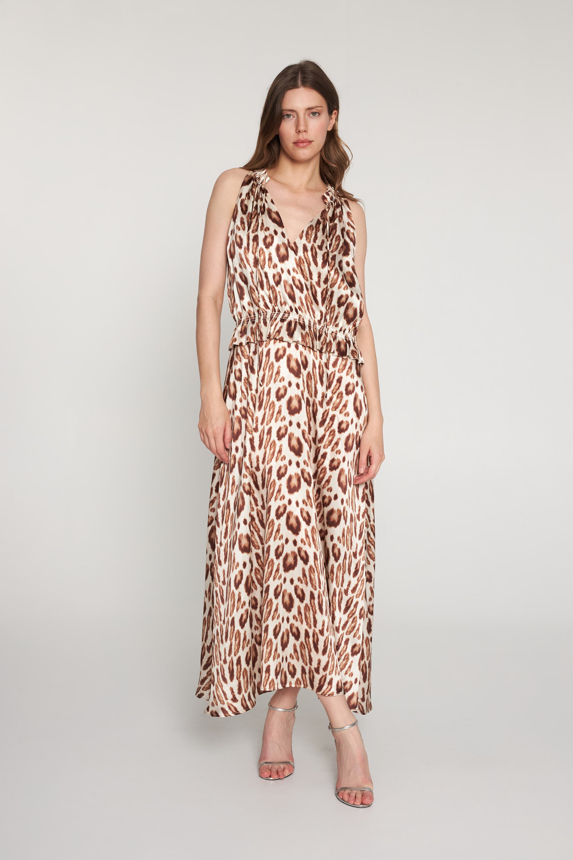 Sofia Dress - Oat Leopard