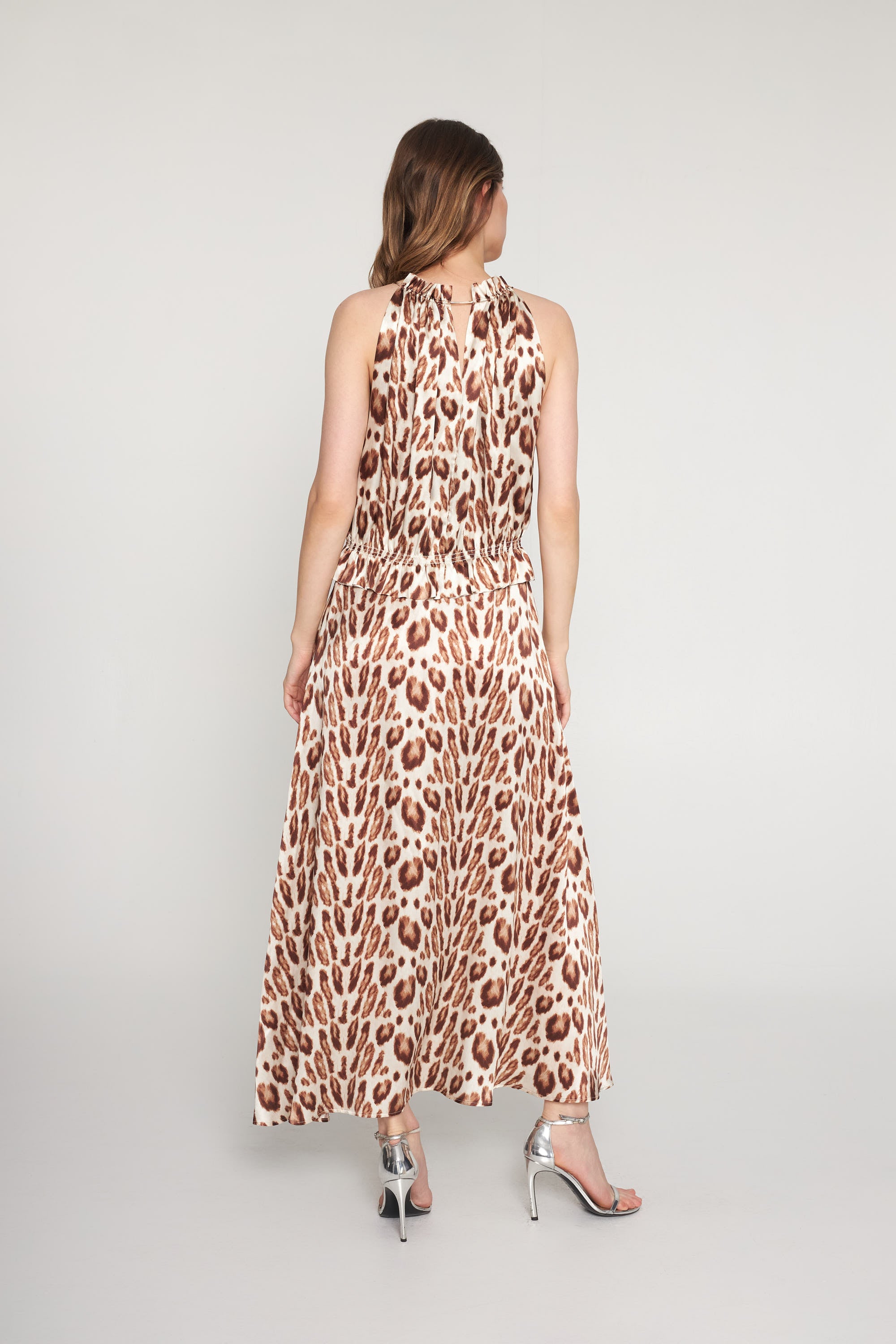 Sofia Dress - Oat Leopard
