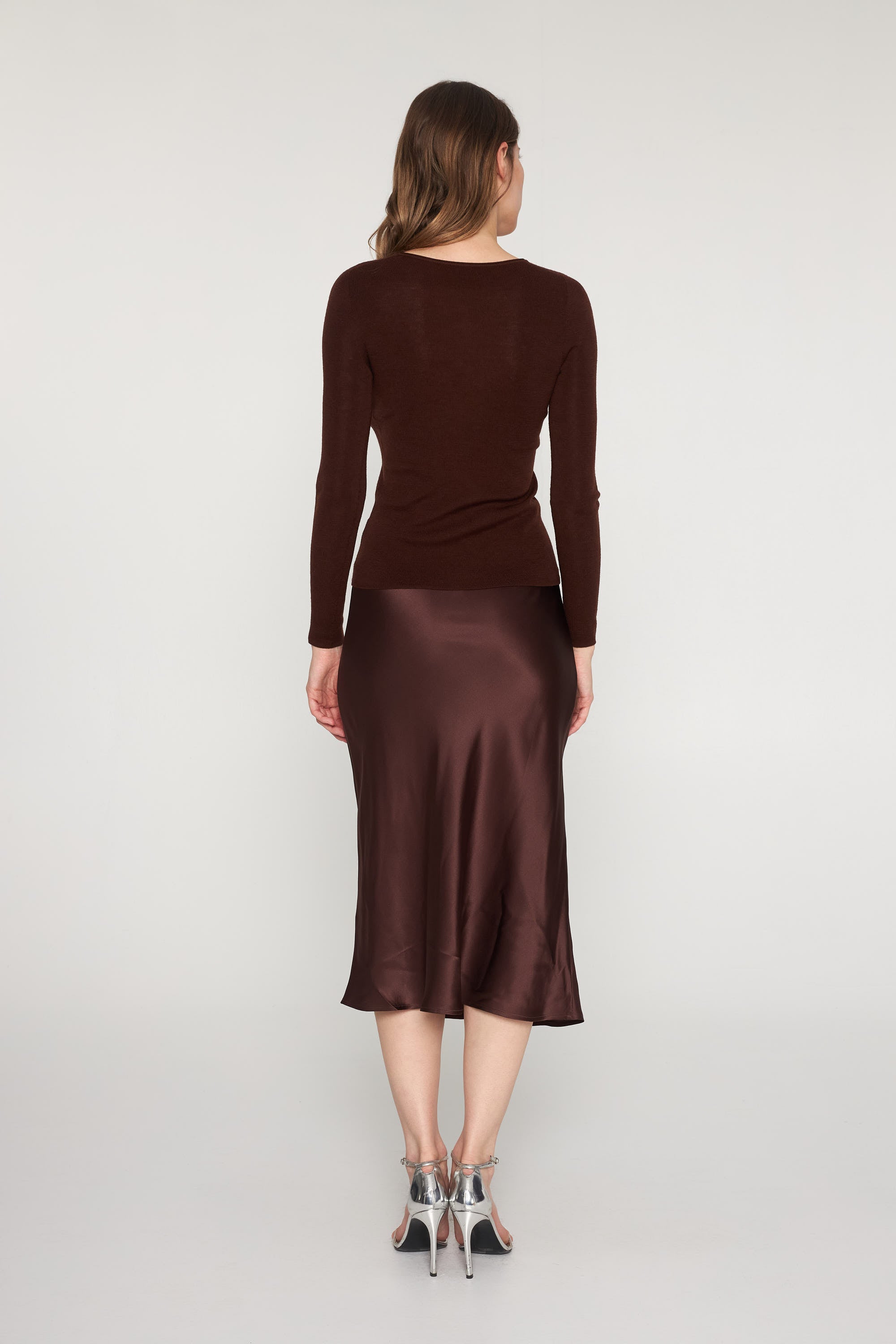 Siena Slip Skirt - Brown