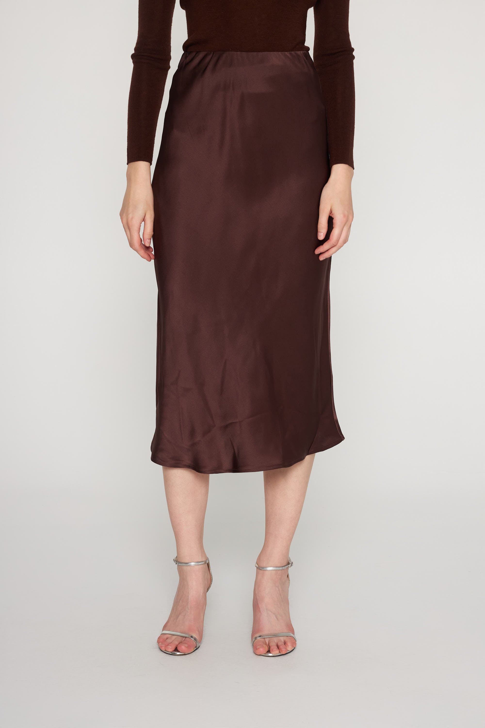 Siena Slip Skirt - Brown