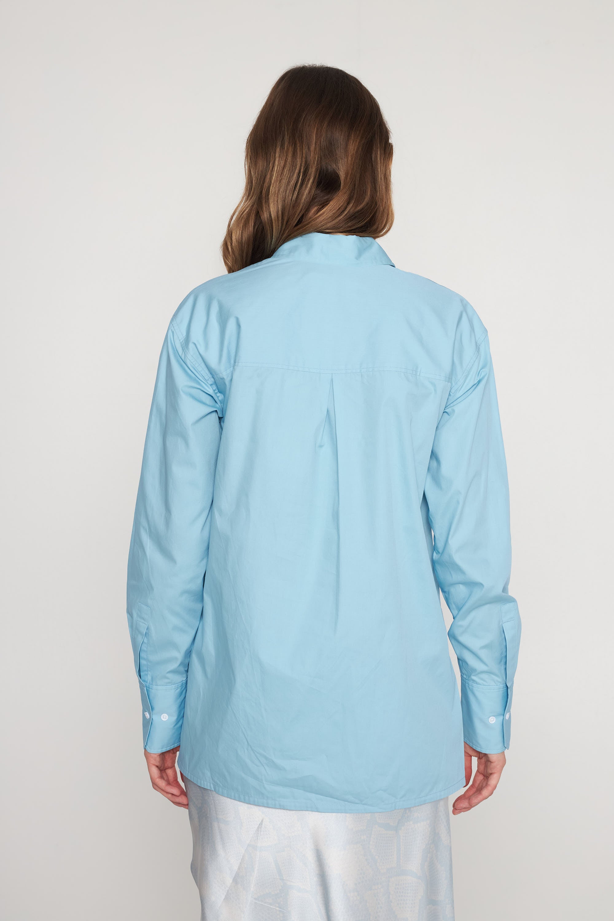 Eli Boyfriend Blouse - Sky Blue