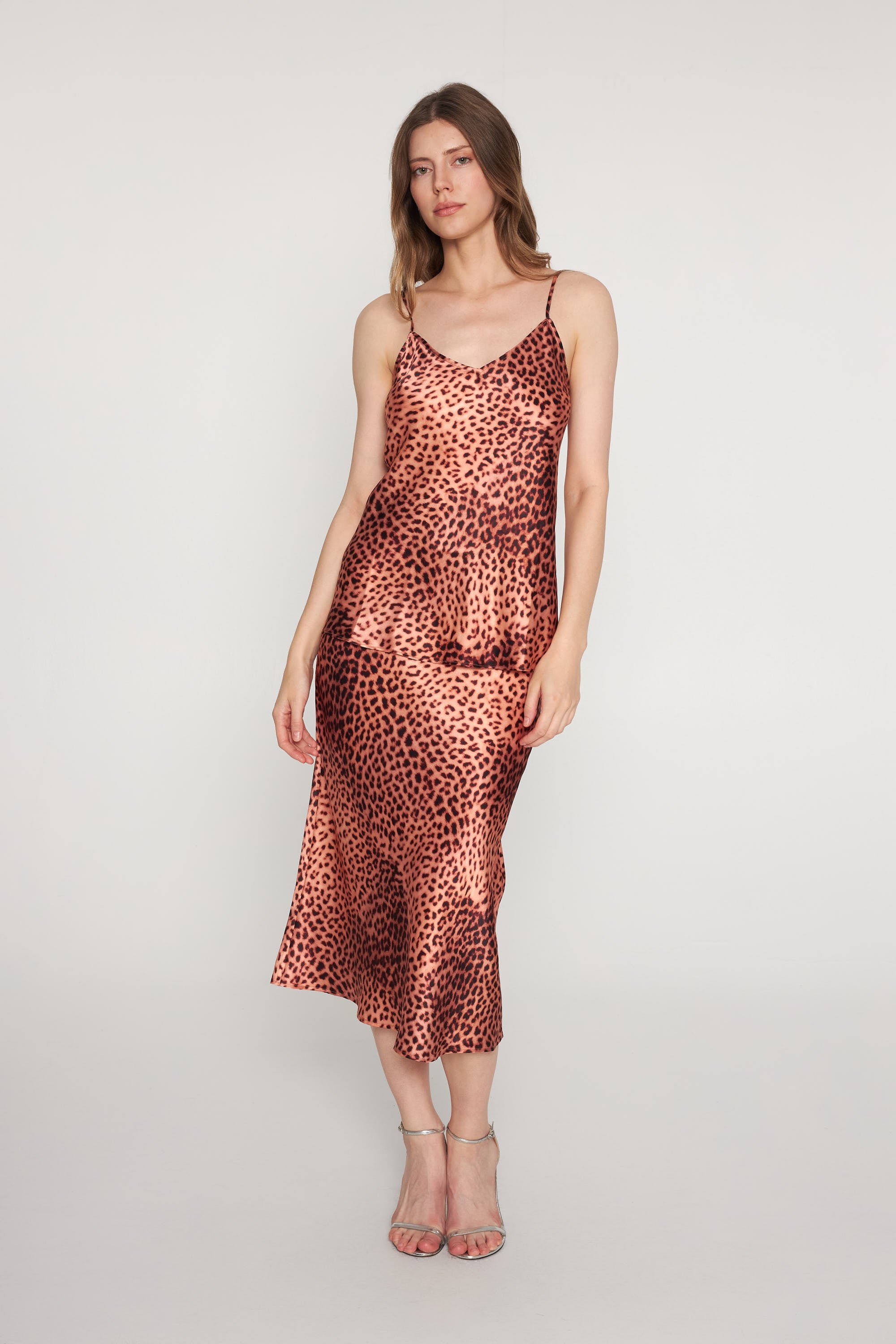 Siena Slip Skirt - Moss Leopard
