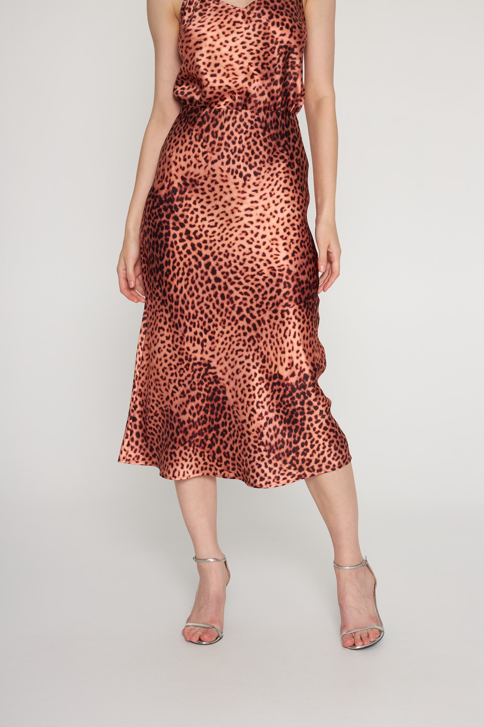 Siena Slip Skirt - Moss Leopard