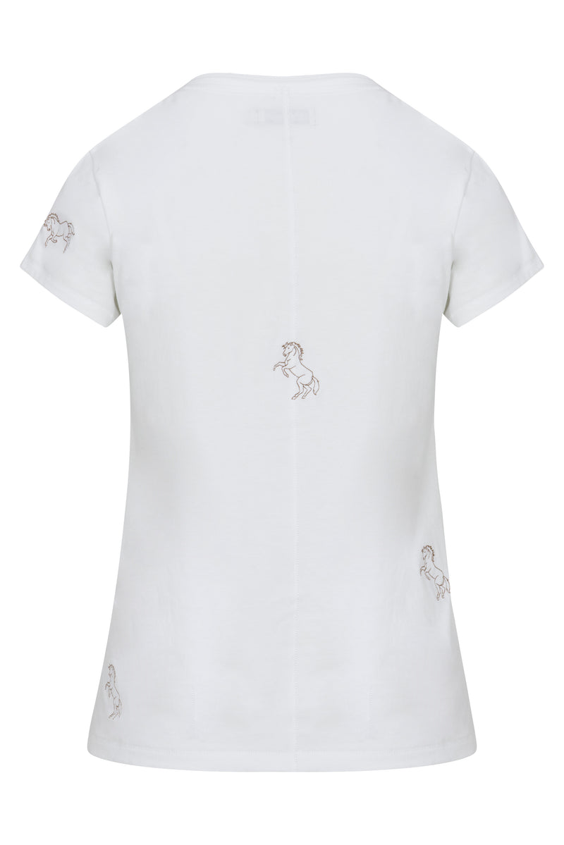 Embroidered Cotton T-Shirt - Horse