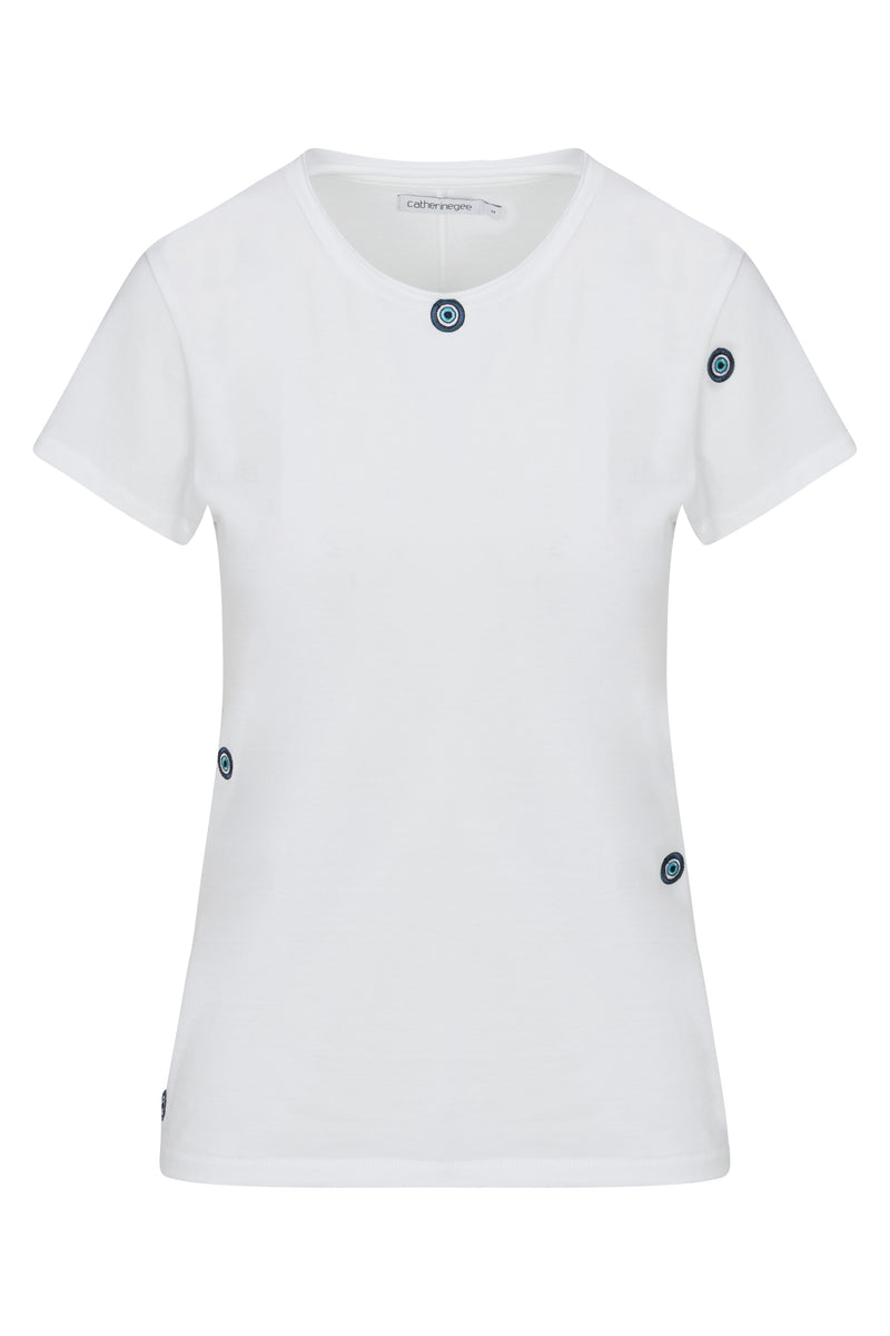 Embroidered Cotton T-Shirt - Third Eye
