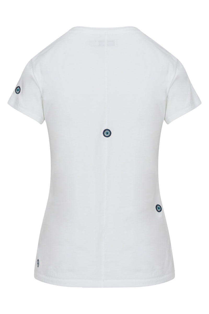 Embroidered Cotton T-Shirt - Third Eye