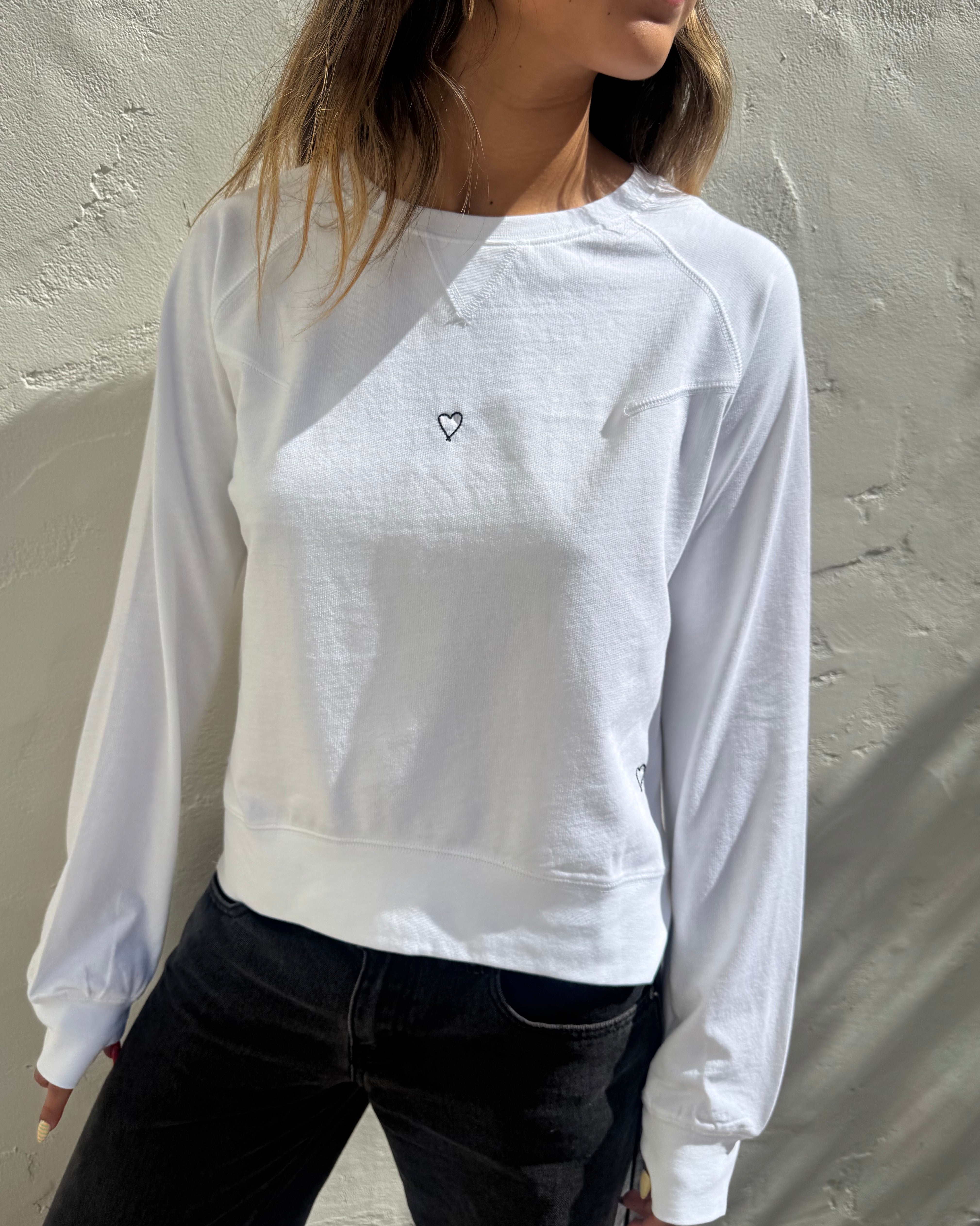 Embroidered Sweatshirt - Heart