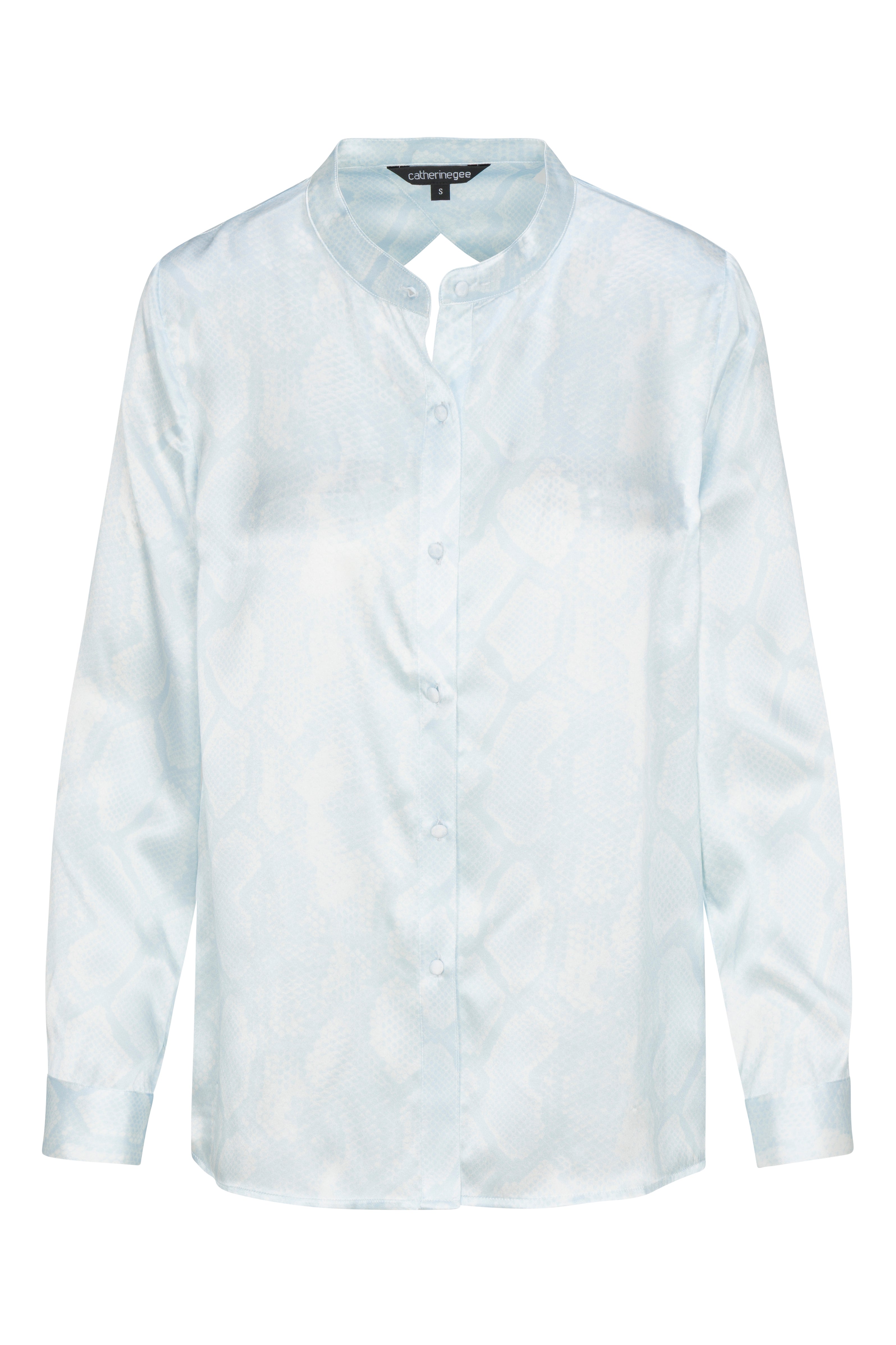 Laura Blouse - Sky Blue Snake