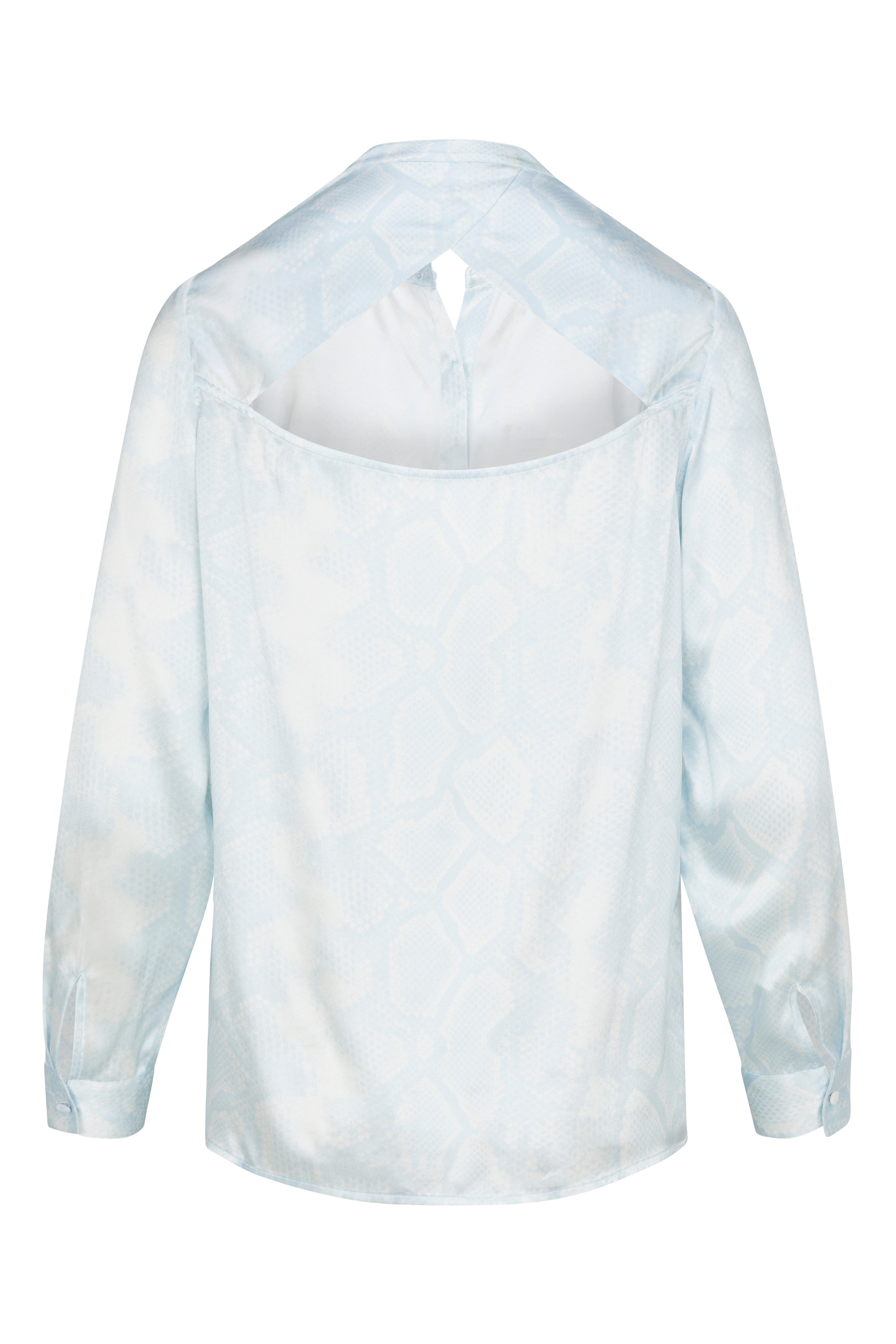 Laura Blouse - Sky Blue Snake
