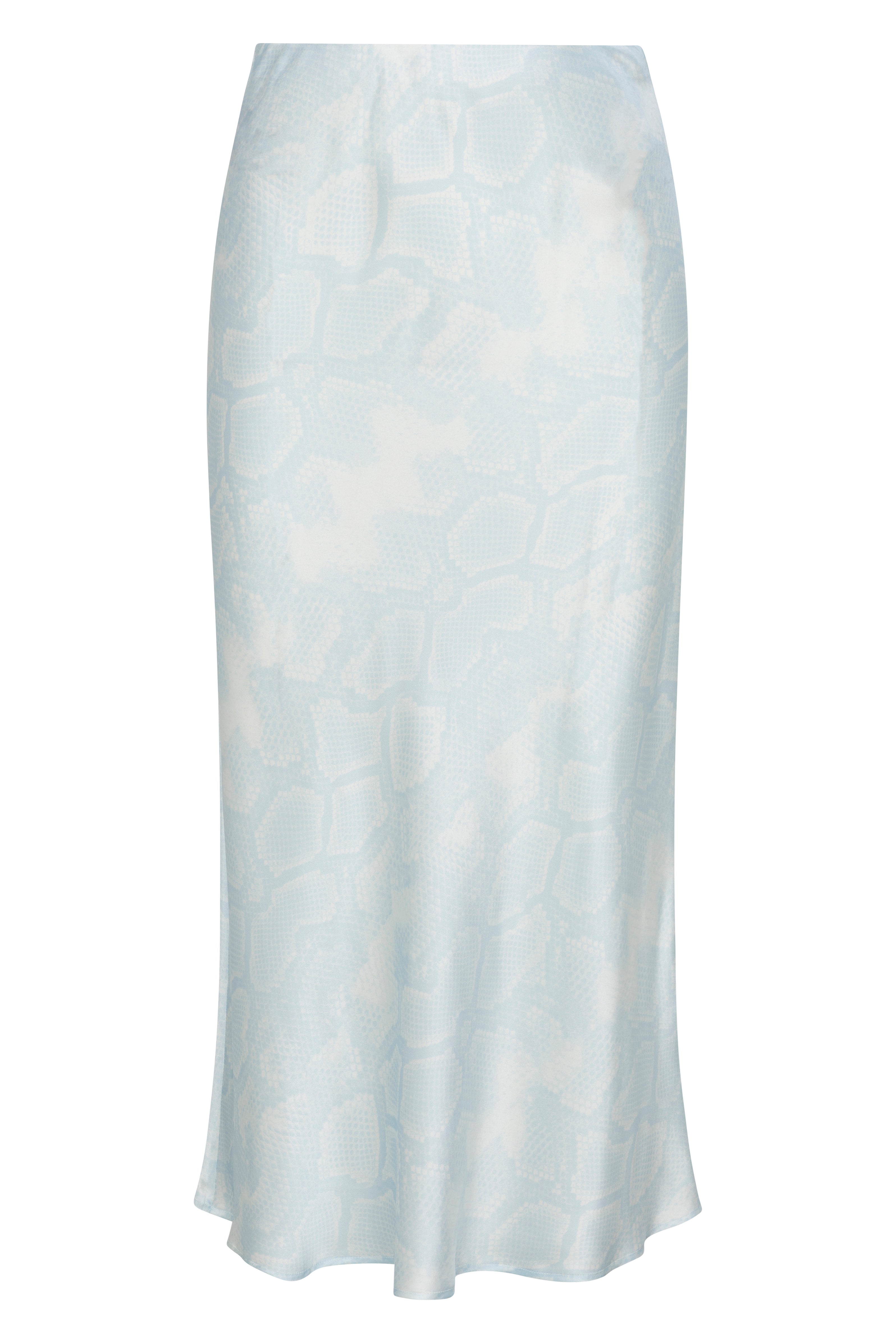 Siena Slip Skirt - Sky Blue Snake