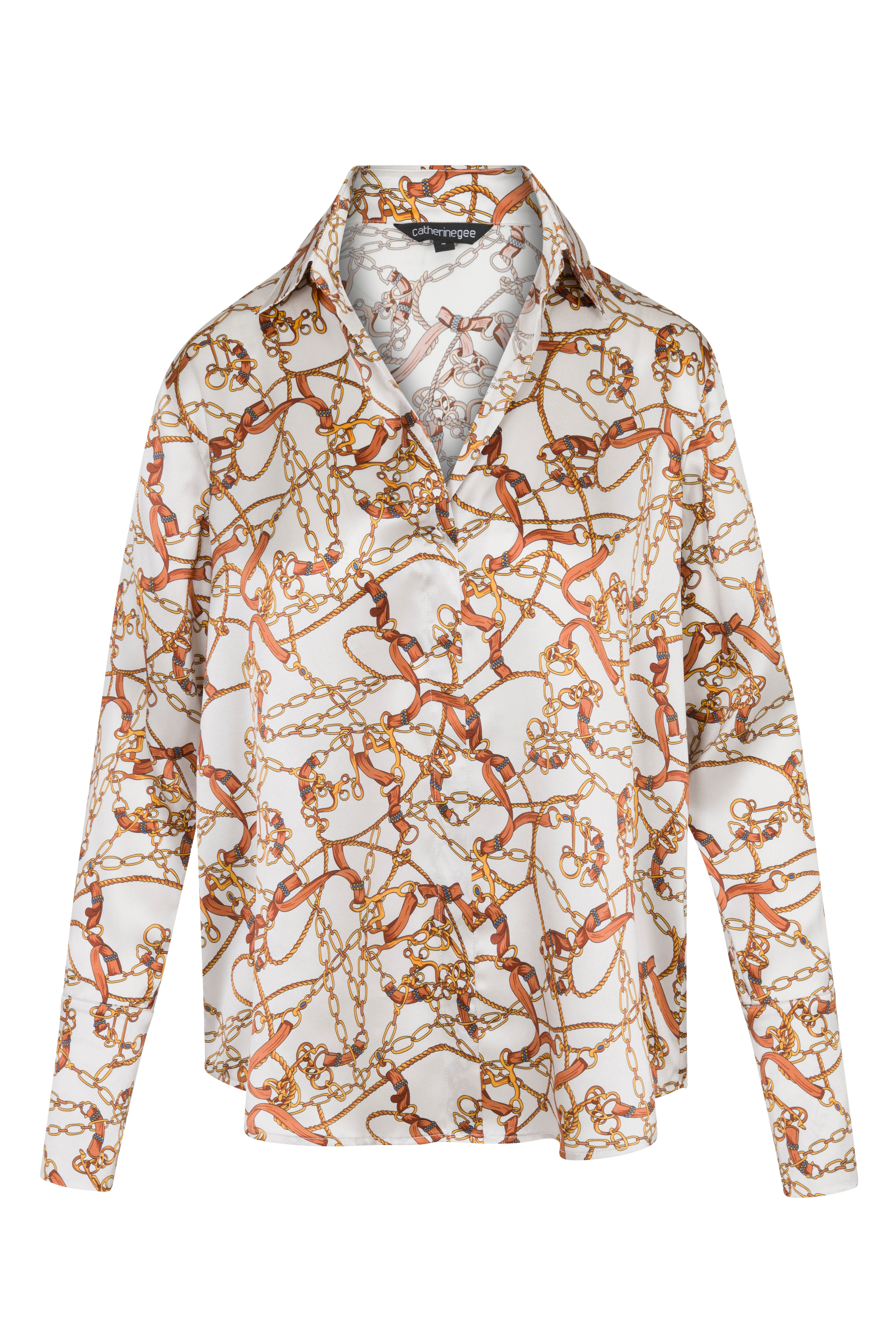 Daria French Cuff Silk Blouse - Belgrano