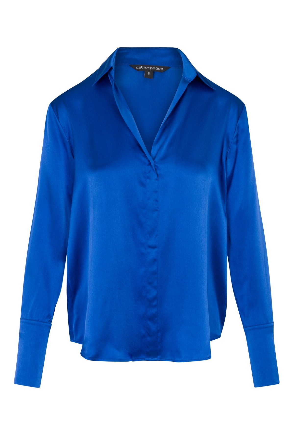 BLUELEA silky jagcquard blouse