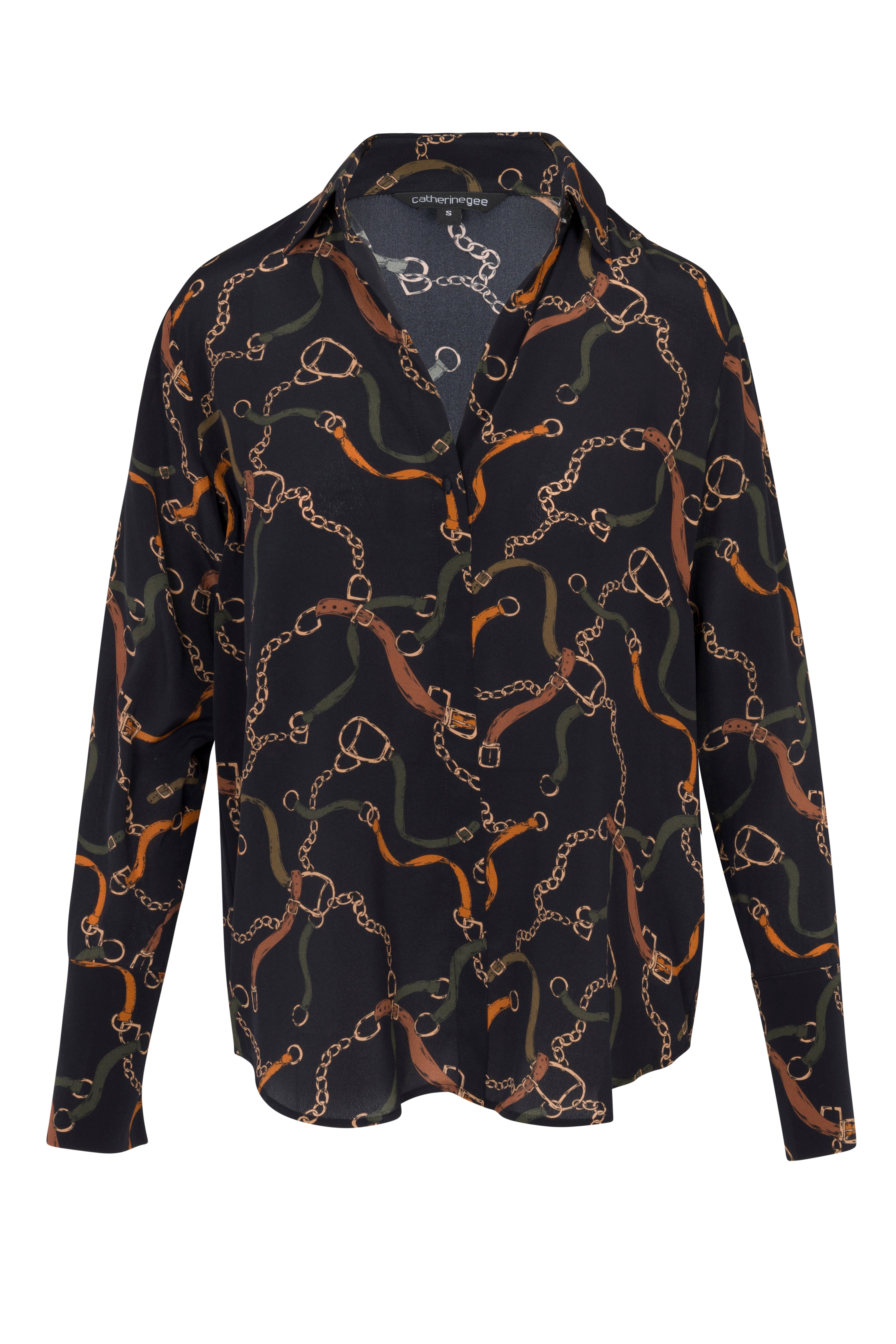 Daria French Cuff Silk Blouse - Wellington