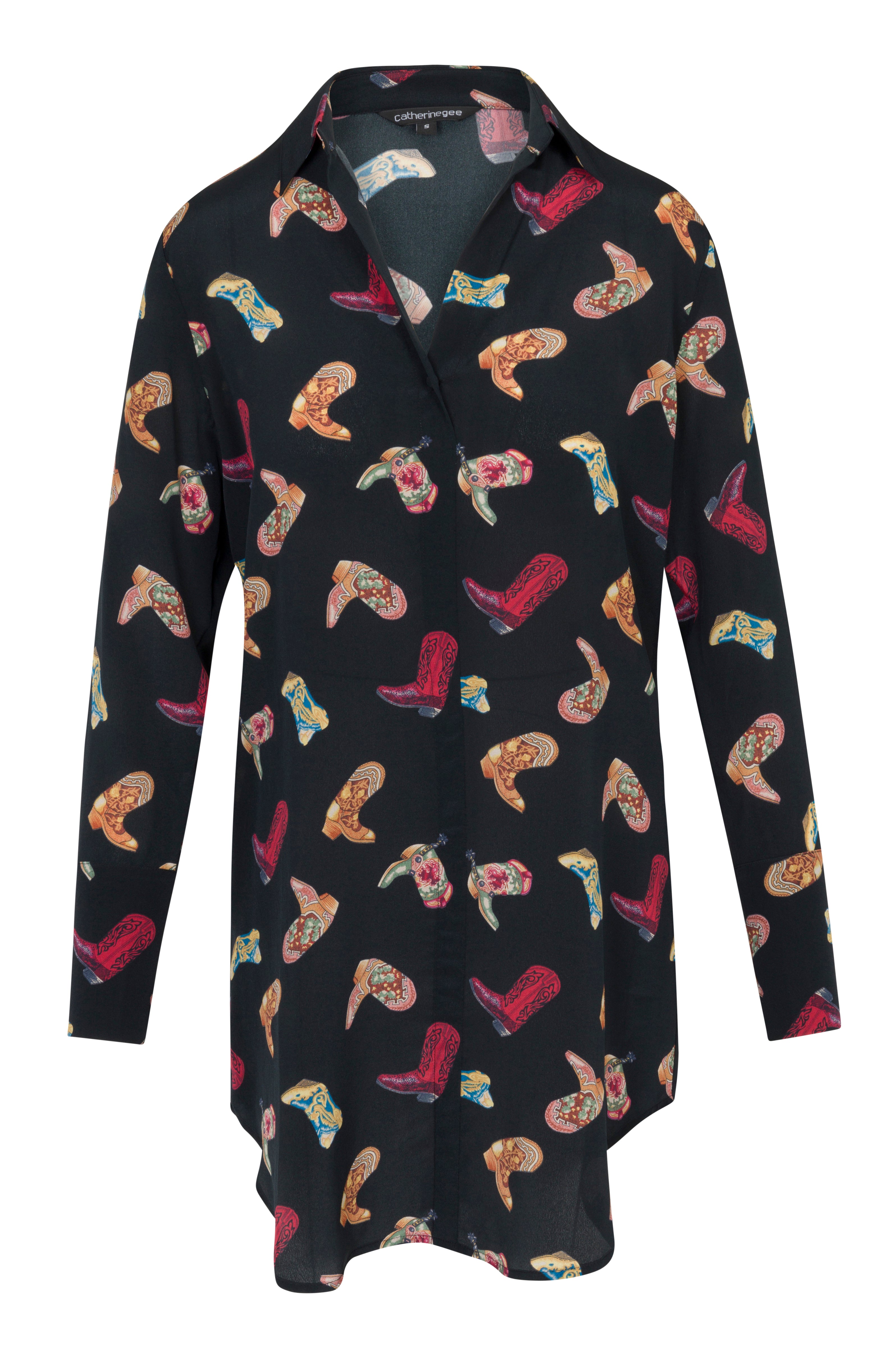 Daria Silk Shirt Dress - Boots