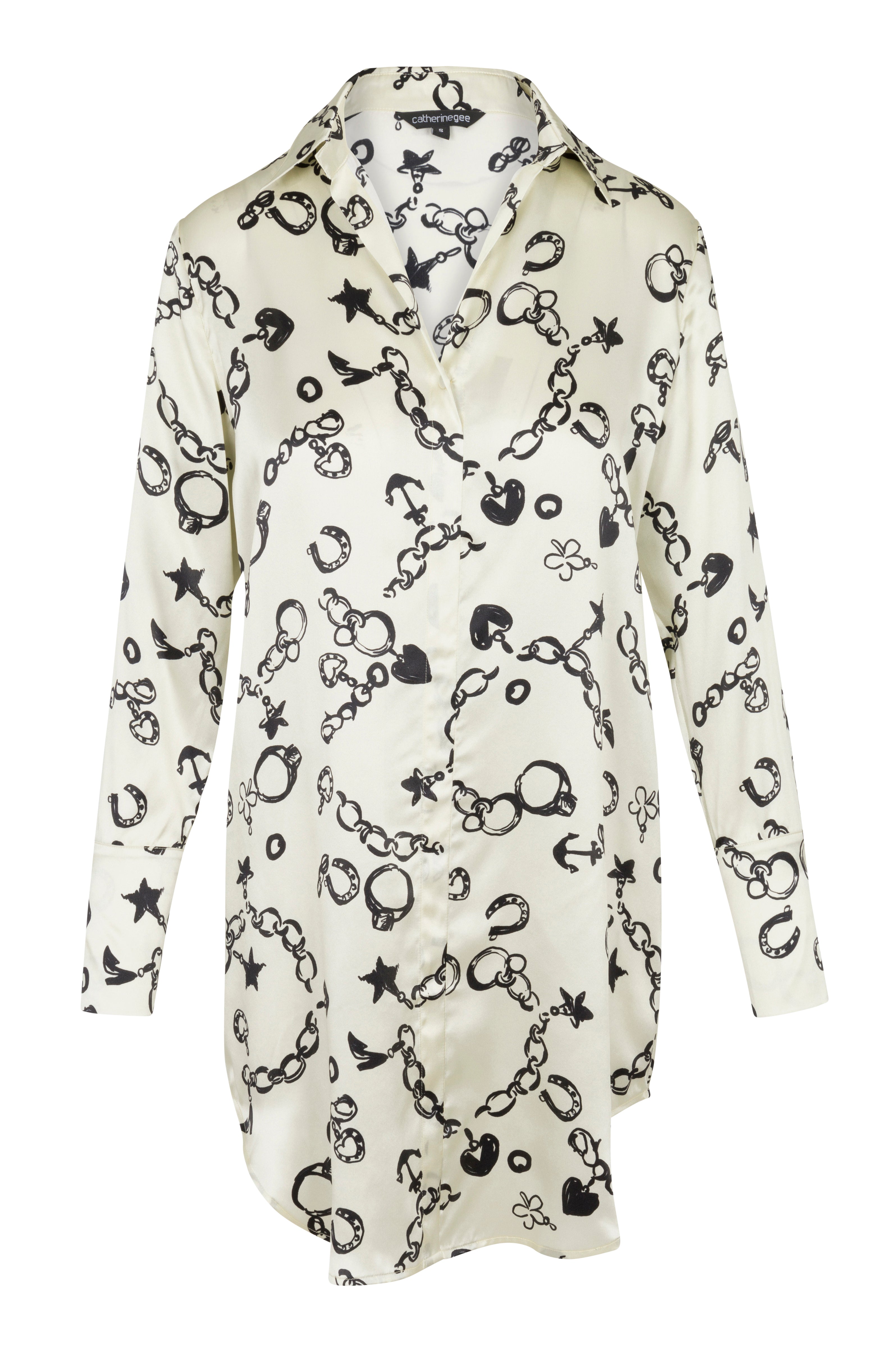 Daria Silk Shirt Dress - Charms