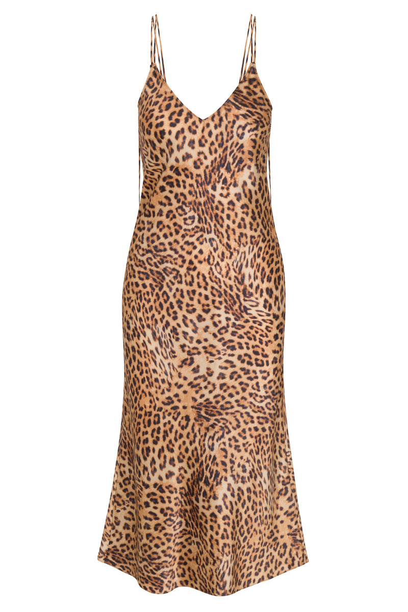 Emma Slip Dress - Soft Leopard