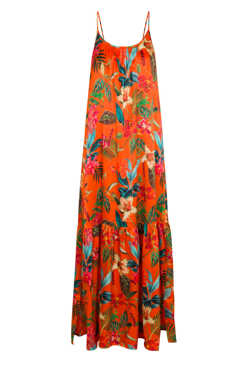 Symi Dress - Orange Tropical