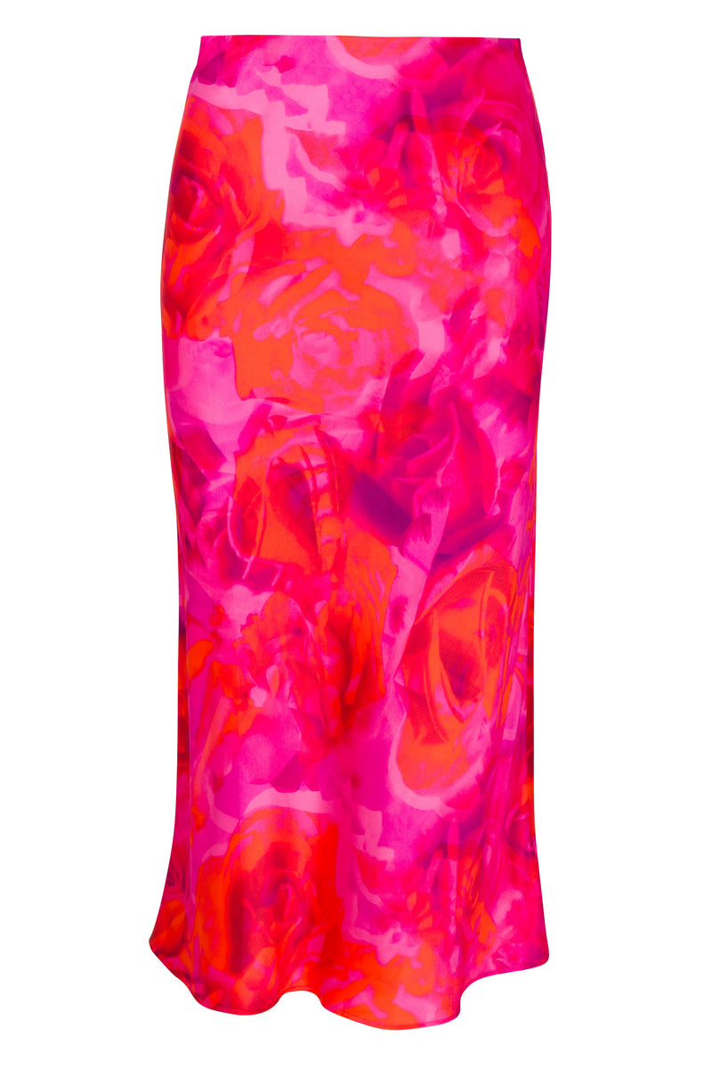 Siena Slip Skirt - Hot Roses