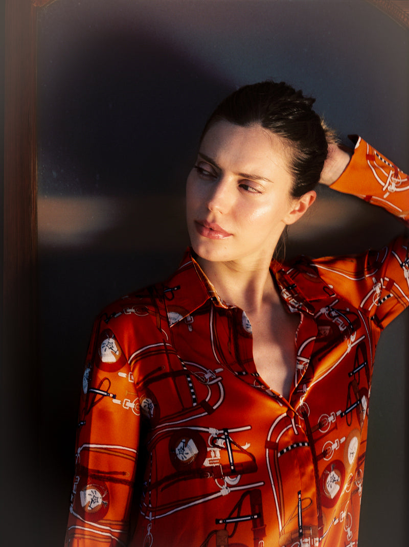 Daria French Cuff Silk Blouse - Monserrat