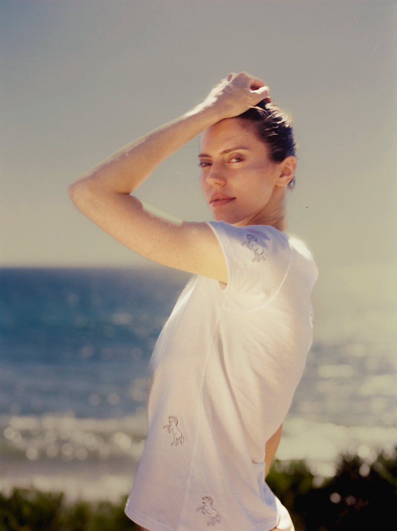 Embroidered Cotton T-Shirt - Horse