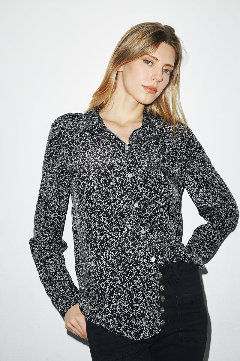 Sage Blouse - Black Star