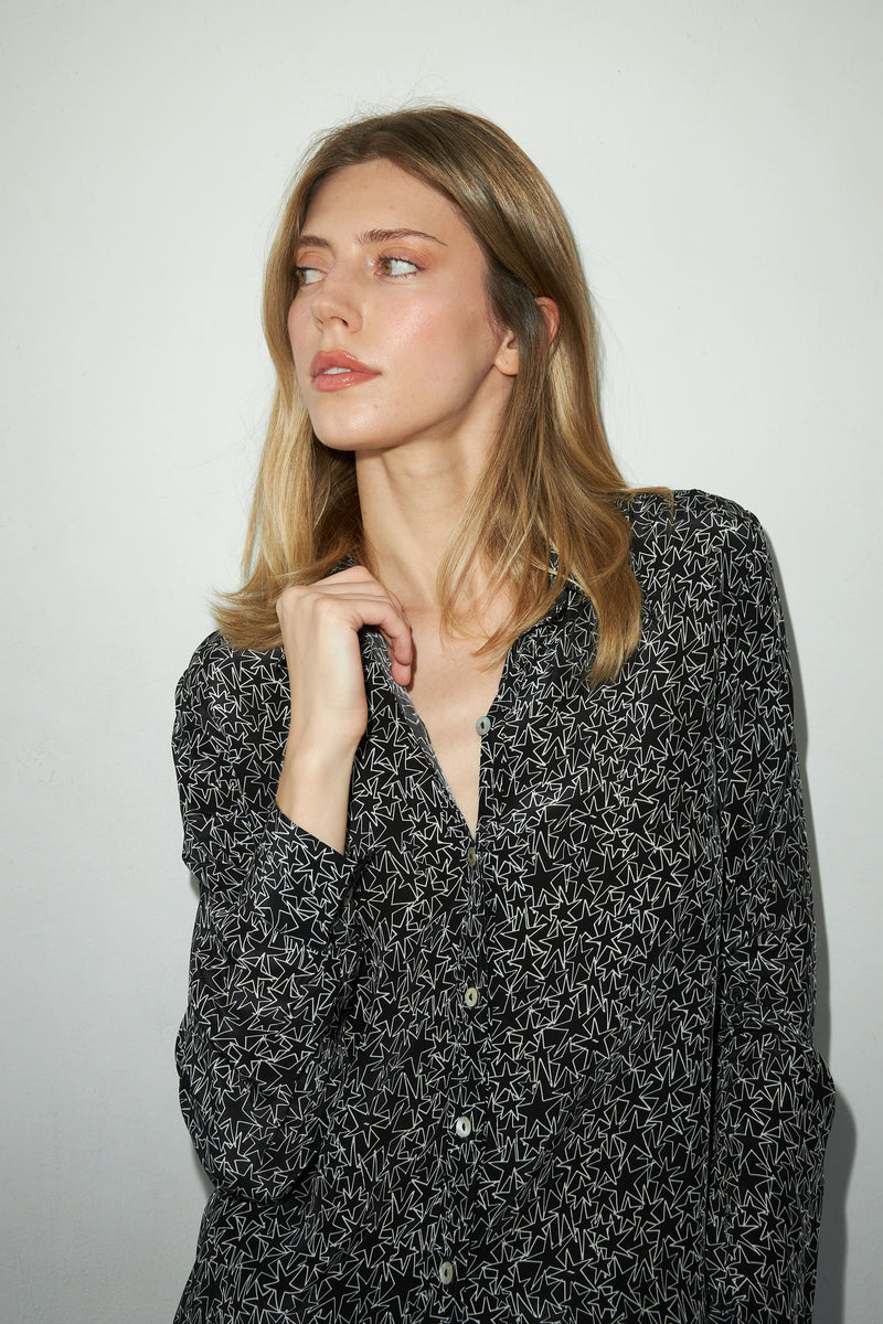 Sage Blouse - Black Star